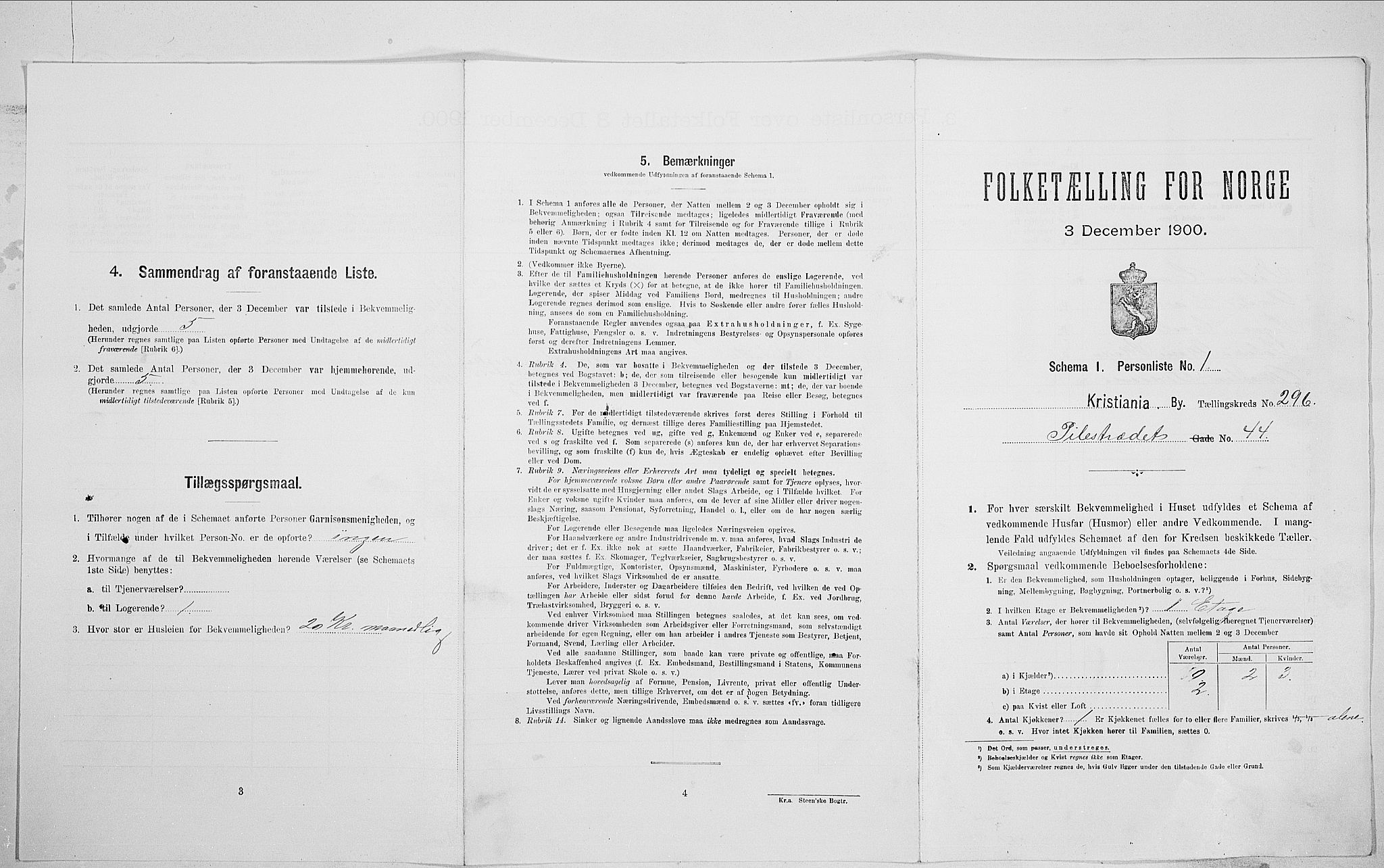 SAO, 1900 census for Kristiania, 1900, p. 71597