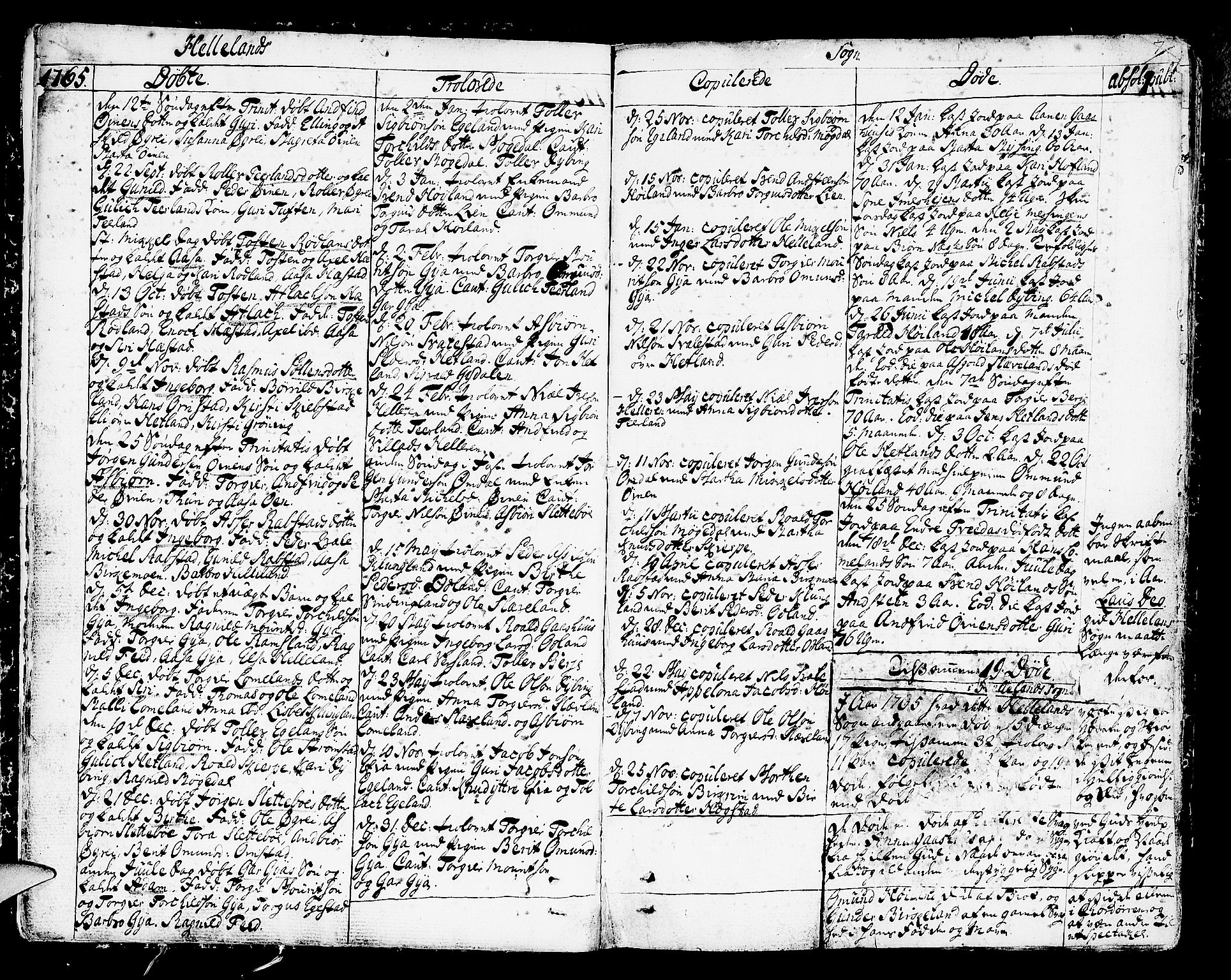 Helleland sokneprestkontor, AV/SAST-A-101810: Parish register (official) no. A 2 /1, 1762-1791, p. 7