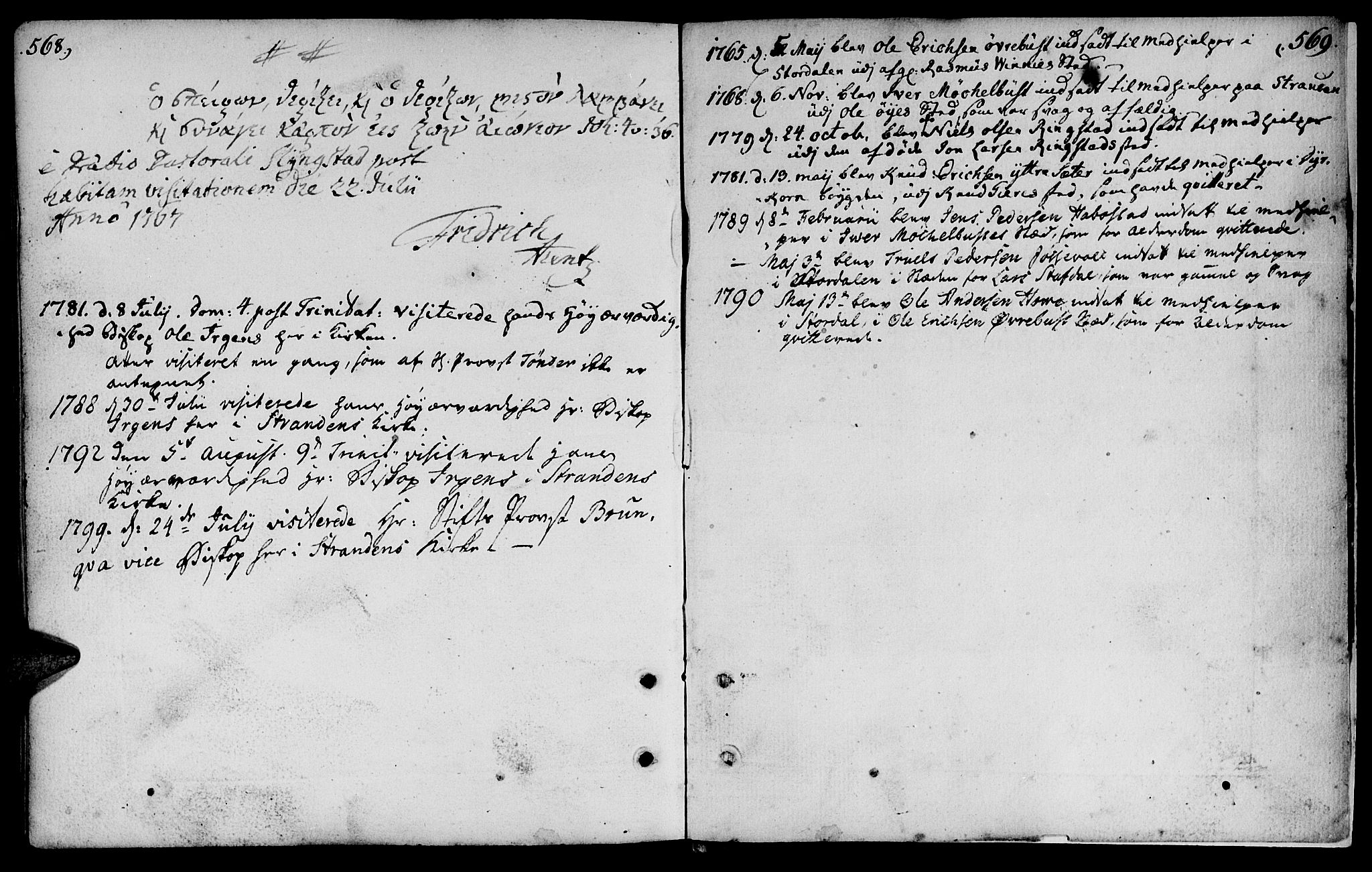 Ministerialprotokoller, klokkerbøker og fødselsregistre - Møre og Romsdal, AV/SAT-A-1454/520/L0271: Parish register (official) no. 520A01, 1759-1801, p. 568-569