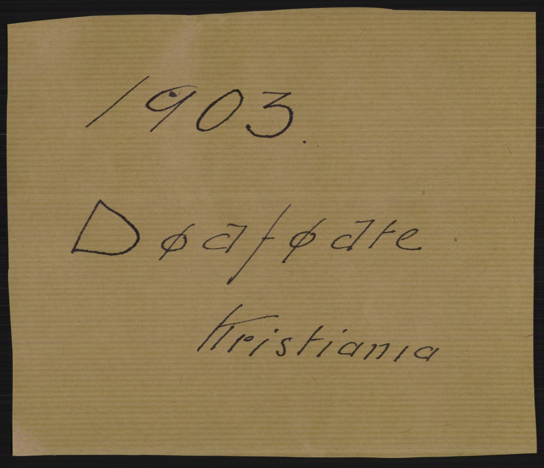 Statistisk sentralbyrå, Sosiodemografiske emner, Befolkning, AV/RA-S-2228/D/Df/Dfa/Dfaa/L0026: Smålenenes - Finnmarkens amt: Dødfødte. Byer., 1903, p. 1