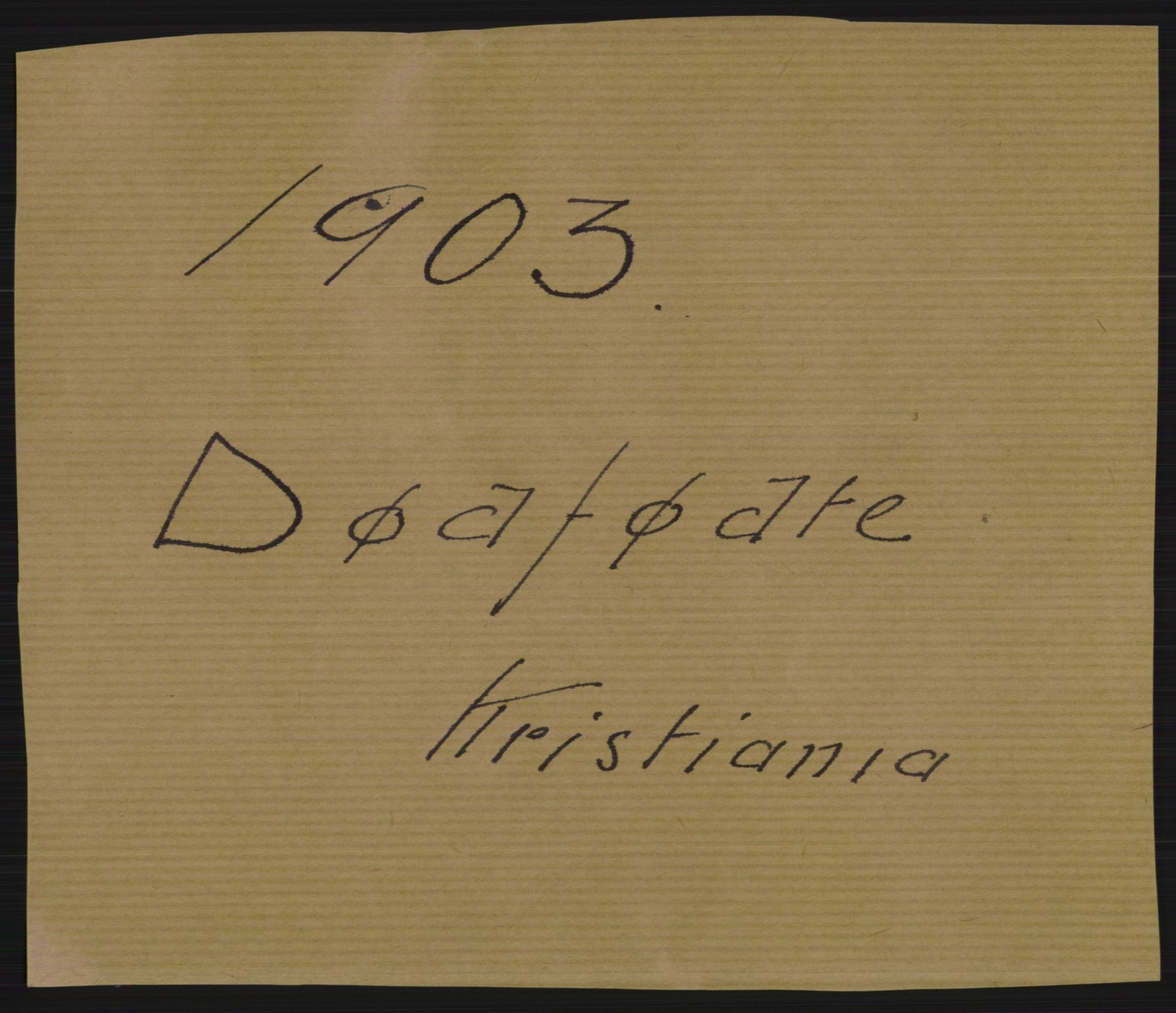 Statistisk sentralbyrå, Sosiodemografiske emner, Befolkning, RA/S-2228/D/Df/Dfa/Dfaa/L0026: Smålenenes - Finnmarkens amt: Dødfødte. Byer., 1903, p. 1