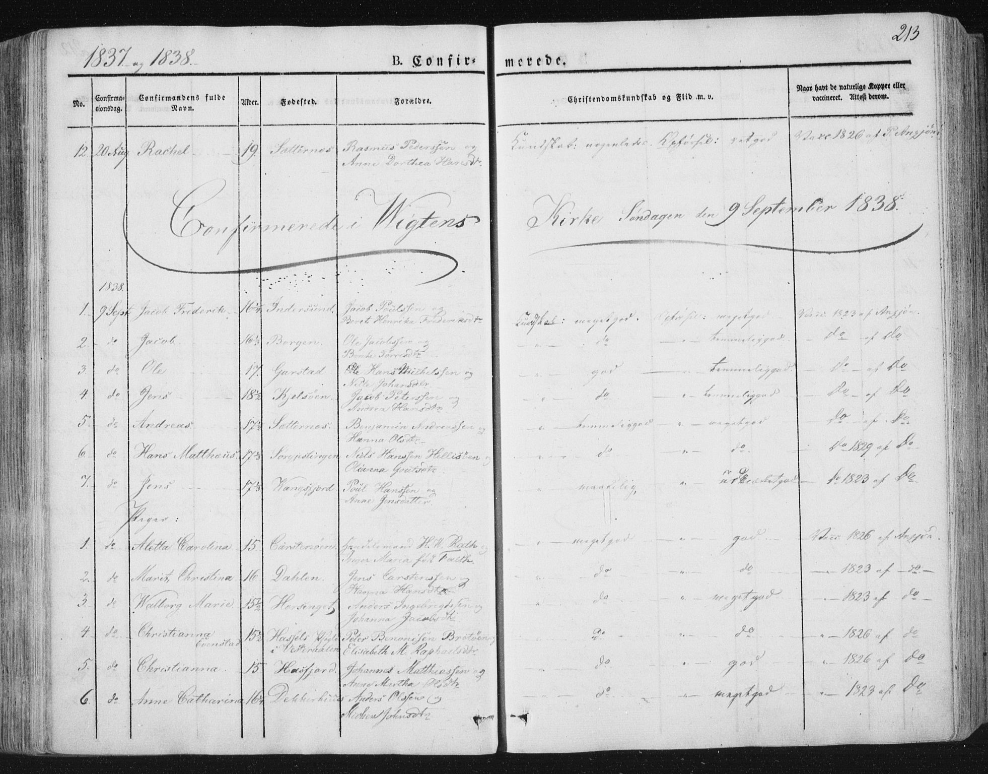 Ministerialprotokoller, klokkerbøker og fødselsregistre - Nord-Trøndelag, AV/SAT-A-1458/784/L0669: Parish register (official) no. 784A04, 1829-1859, p. 213