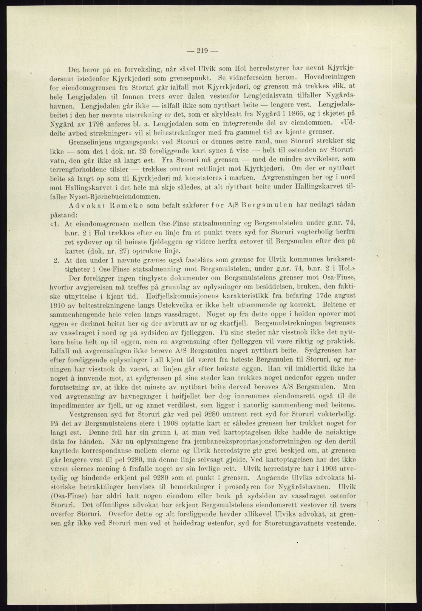 Høyfjellskommisjonen, AV/RA-S-1546/X/Xa/L0001: Nr. 1-33, 1909-1953, p. 825