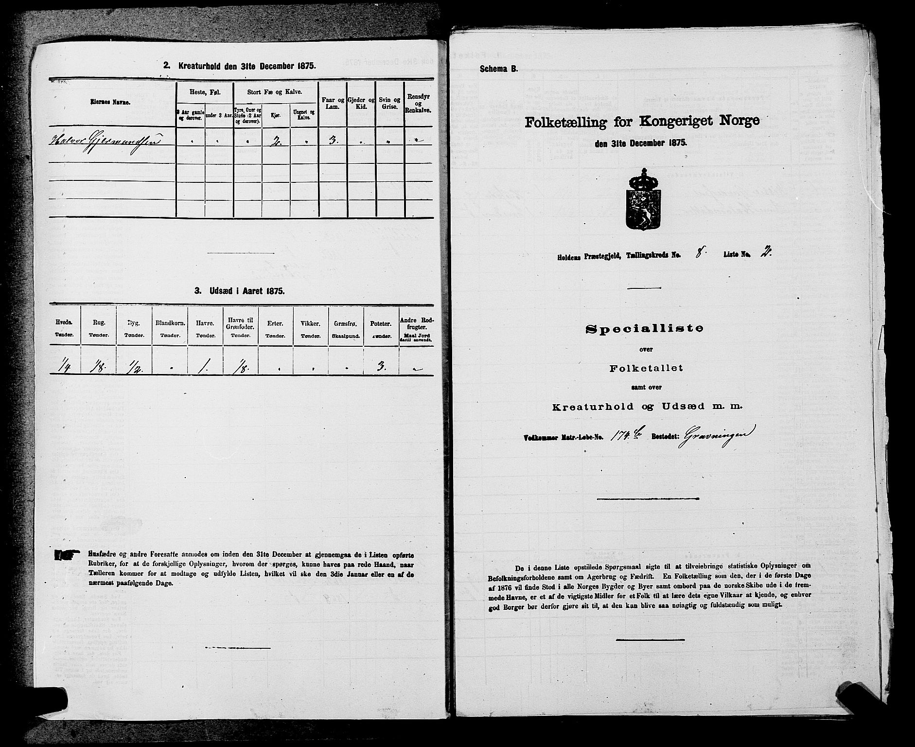 SAKO, 1875 census for 0819P Holla, 1875, p. 964