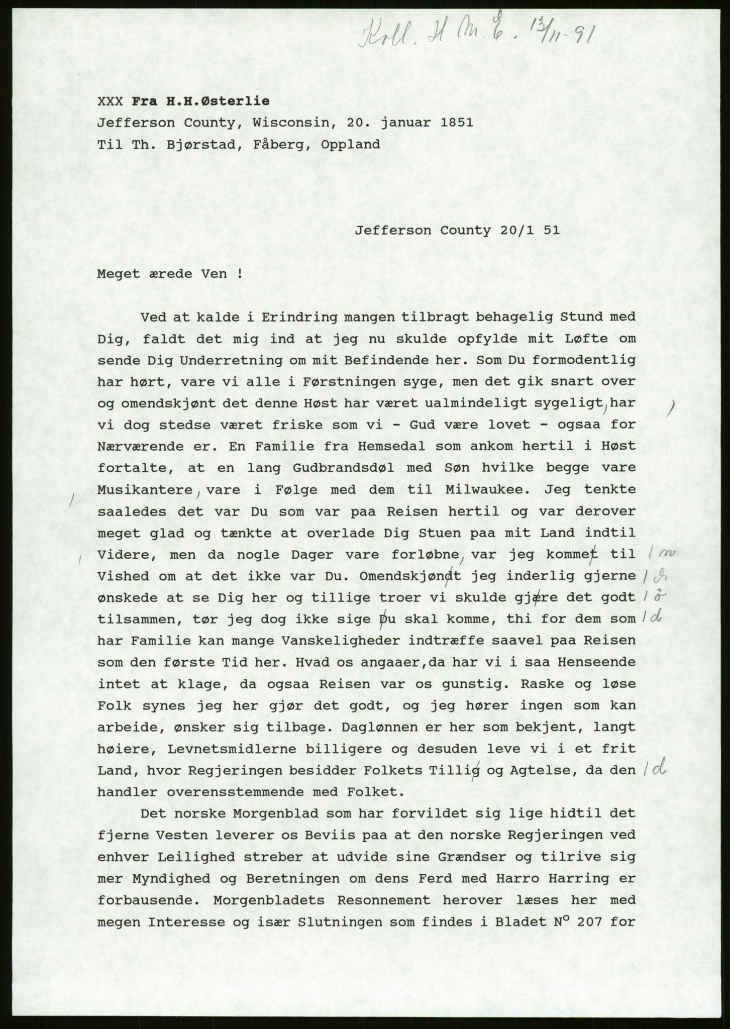 Samlinger til kildeutgivelse, Amerikabrevene, AV/RA-EA-4057/F/L0011: Innlån fra Oppland: Bræin - Knudsen, 1838-1914, p. 11