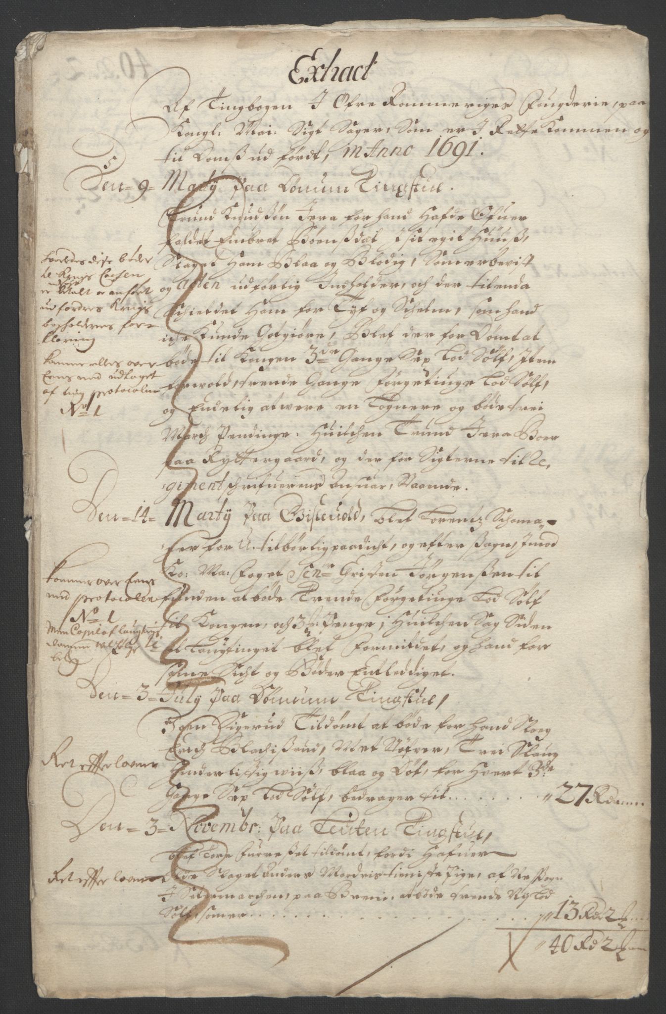 Rentekammeret inntil 1814, Reviderte regnskaper, Fogderegnskap, RA/EA-4092/R12/L0703: Fogderegnskap Øvre Romerike, 1691, p. 40