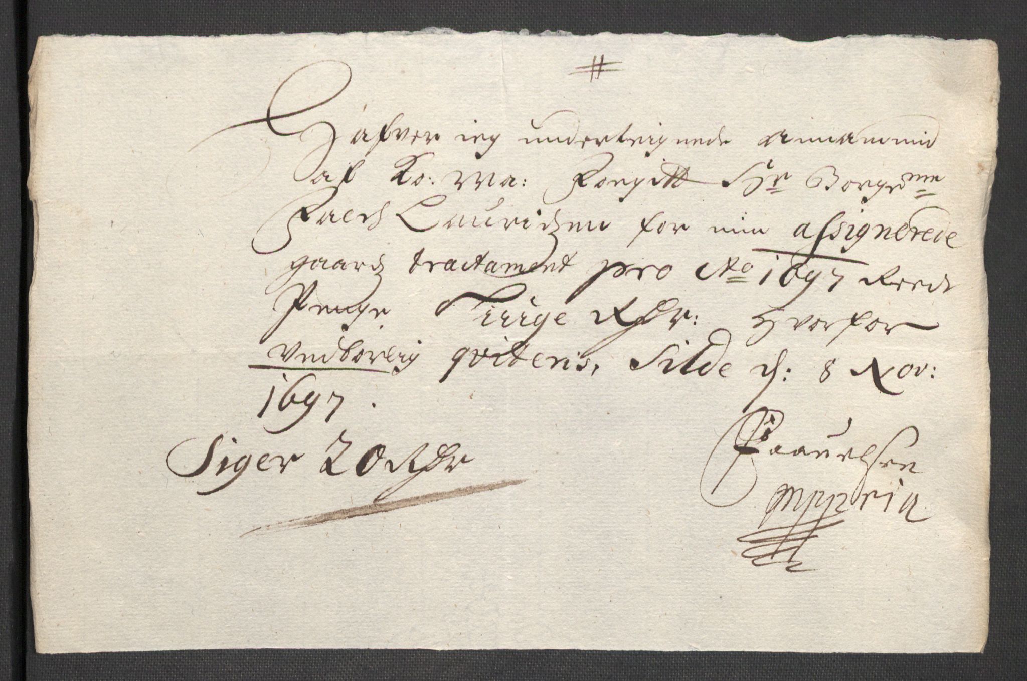 Rentekammeret inntil 1814, Reviderte regnskaper, Fogderegnskap, AV/RA-EA-4092/R48/L2977: Fogderegnskap Sunnhordland og Hardanger, 1697-1698, p. 108