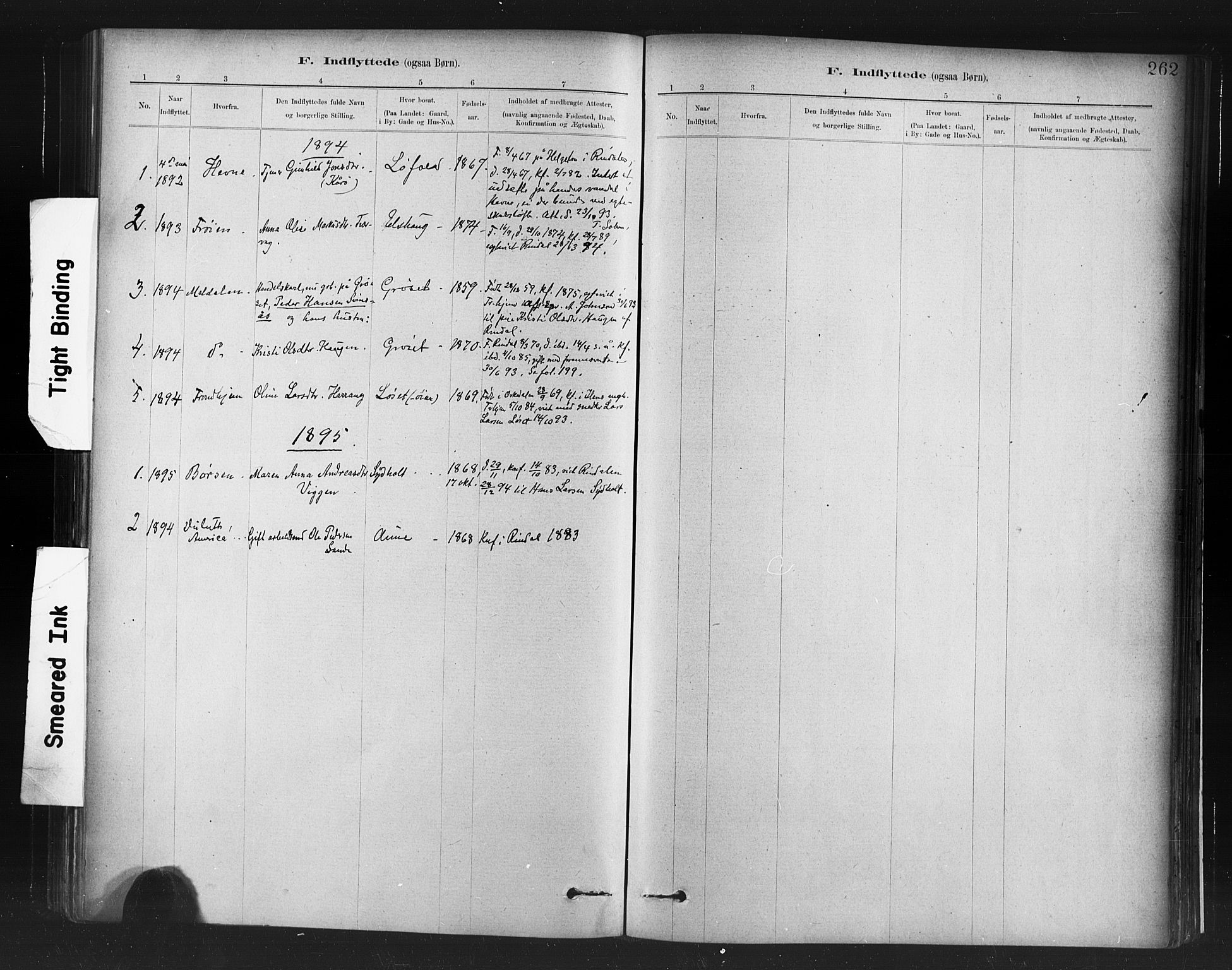 Ministerialprotokoller, klokkerbøker og fødselsregistre - Møre og Romsdal, SAT/A-1454/598/L1069: Parish register (official) no. 598A03, 1882-1895, p. 262