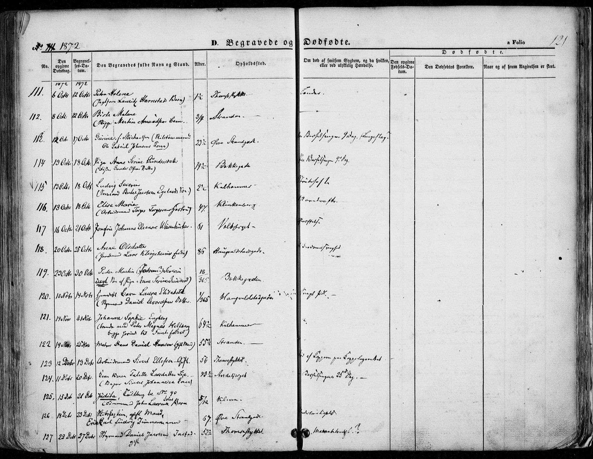 Domkirken sokneprestkontor, SAST/A-101812/001/30/30BA/L0020: Parish register (official) no. A 19, 1858-1877, p. 121