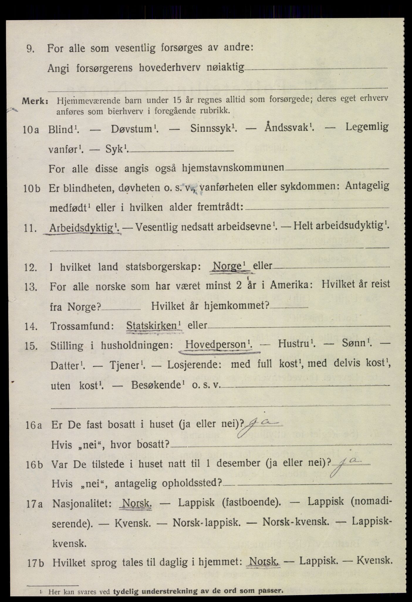 SAT, 1920 census for Åsen, 1920, p. 4239
