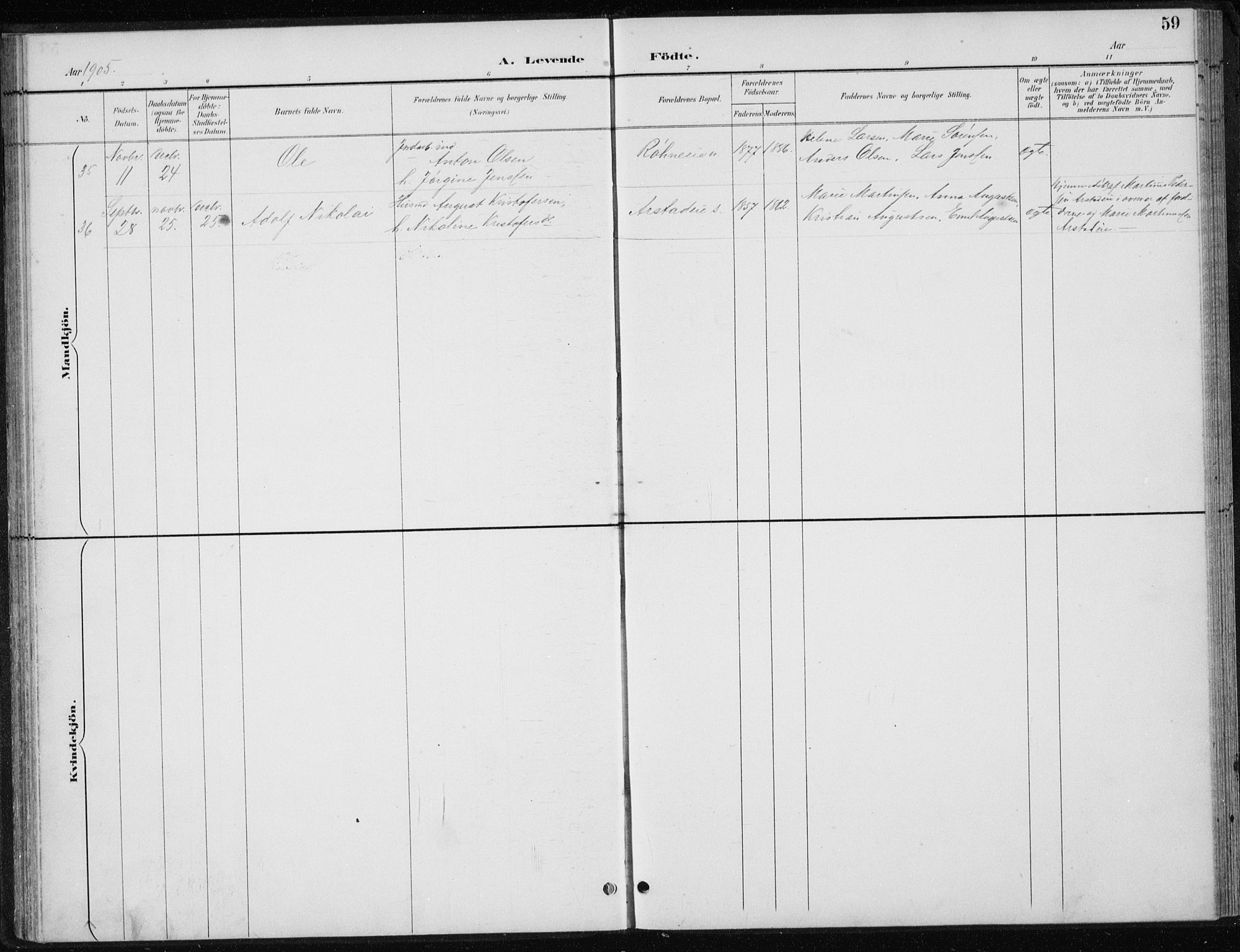 Stange prestekontor, AV/SAH-PREST-002/L/L0010: Parish register (copy) no. 10, 1894-1905, p. 59