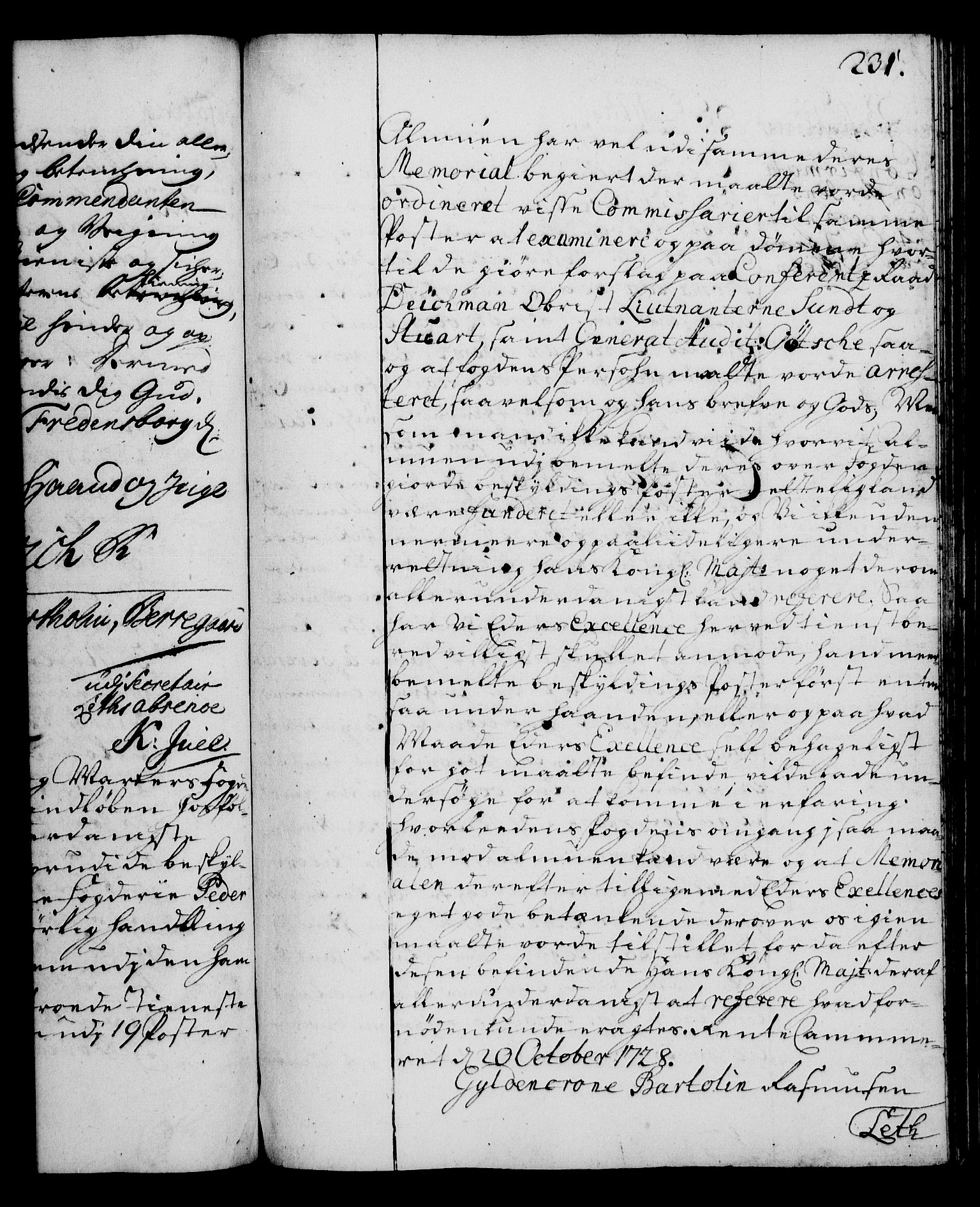 Rentekammeret, Kammerkanselliet, RA/EA-3111/G/Gg/Gga/L0003: Norsk ekspedisjonsprotokoll med register (merket RK 53.3), 1727-1734, p. 231