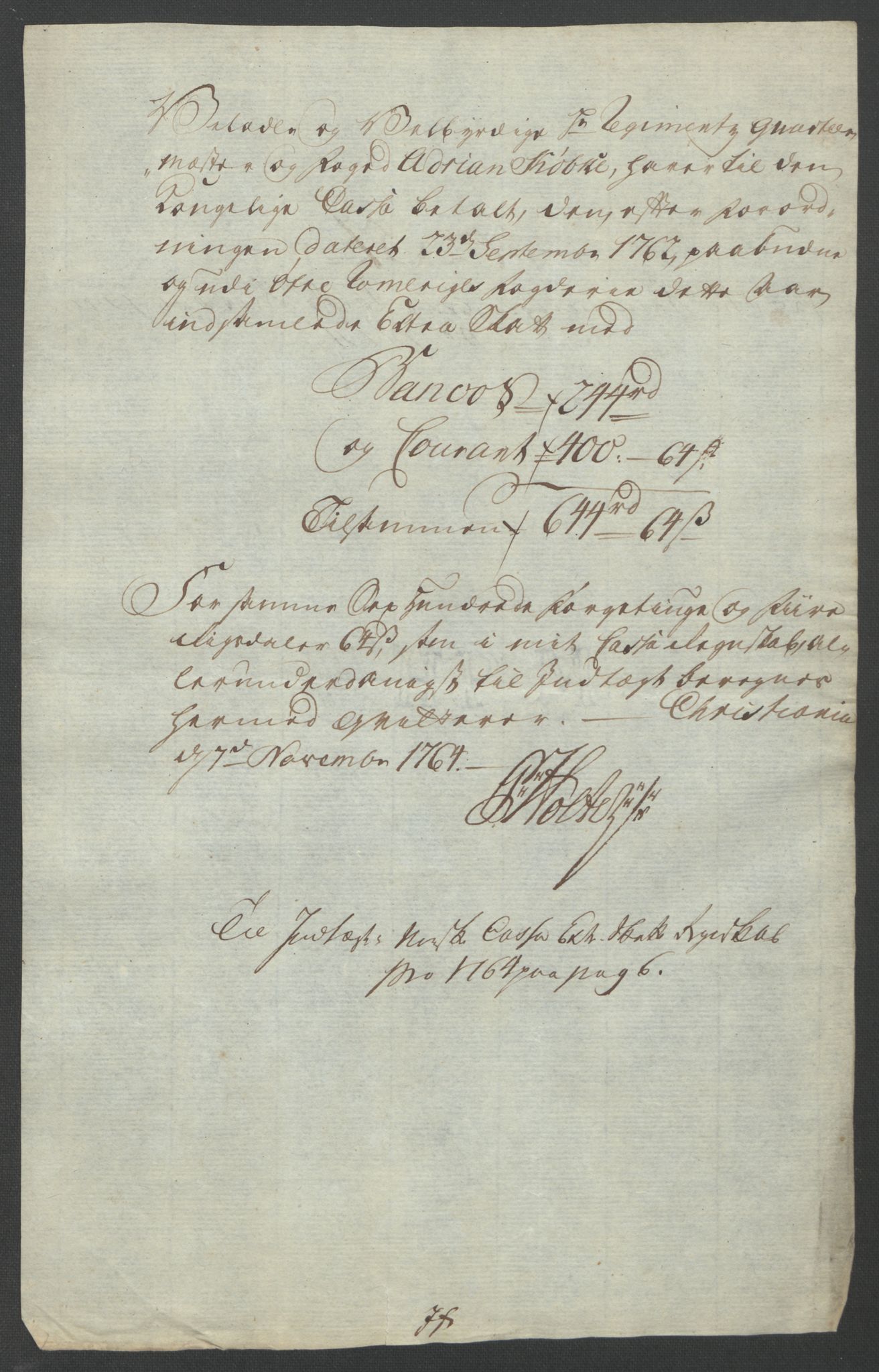 Rentekammeret inntil 1814, Reviderte regnskaper, Fogderegnskap, AV/RA-EA-4092/R12/L0804: Ekstraskatten Øvre Romerike, 1764, p. 286