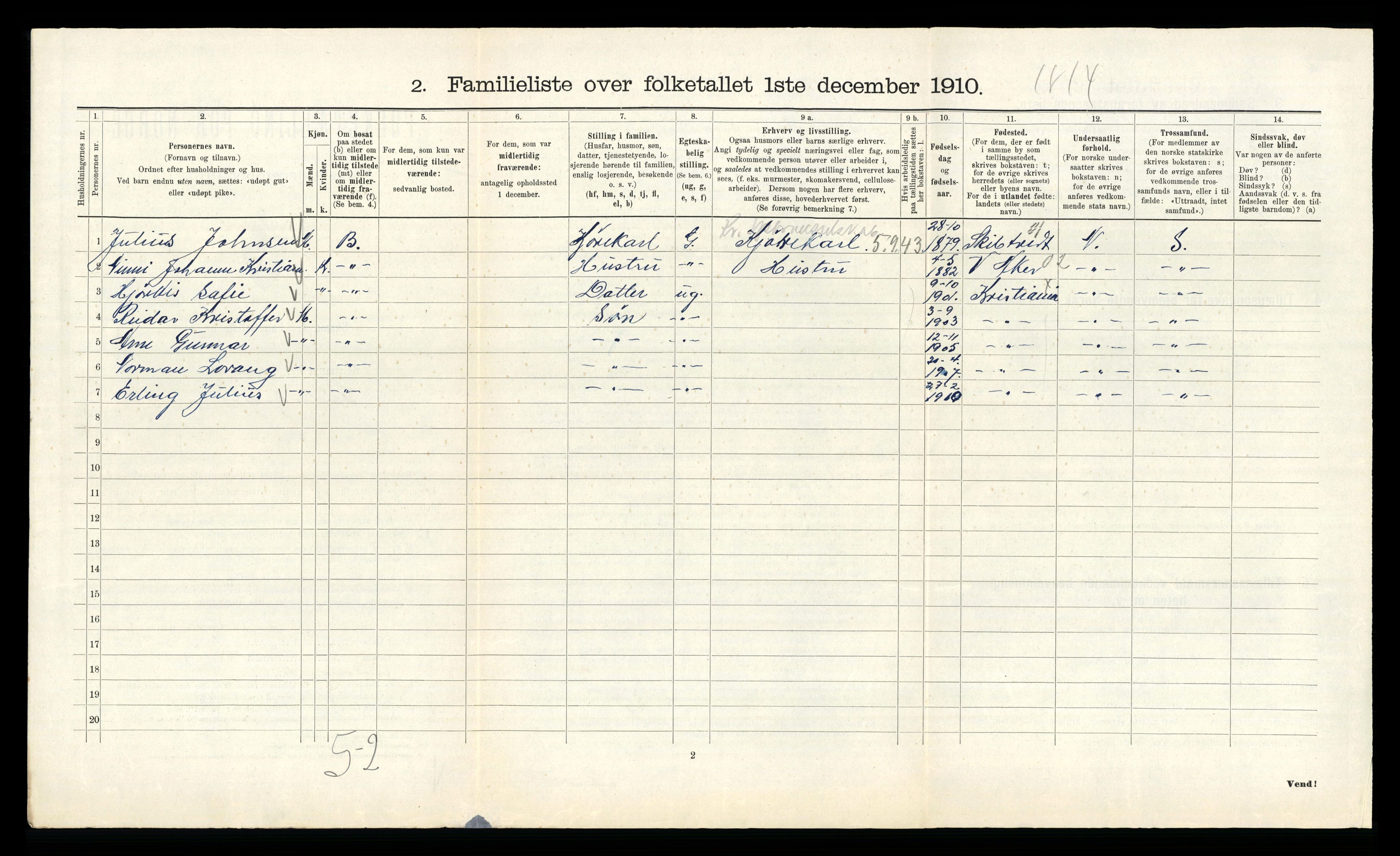 RA, 1910 census for Kristiania, 1910, p. 31928