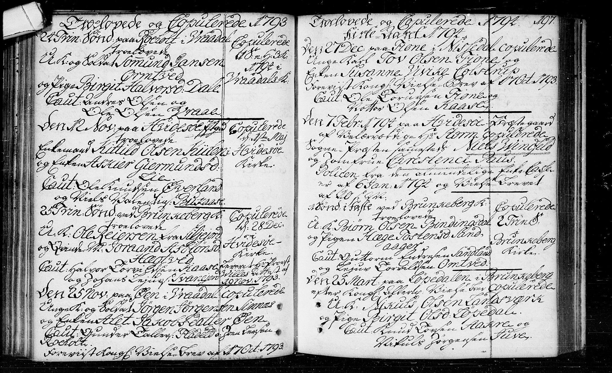 Kviteseid kirkebøker, SAKO/A-276/F/Fa/L0003: Parish register (official) no. I 3, 1787-1799, p. 197