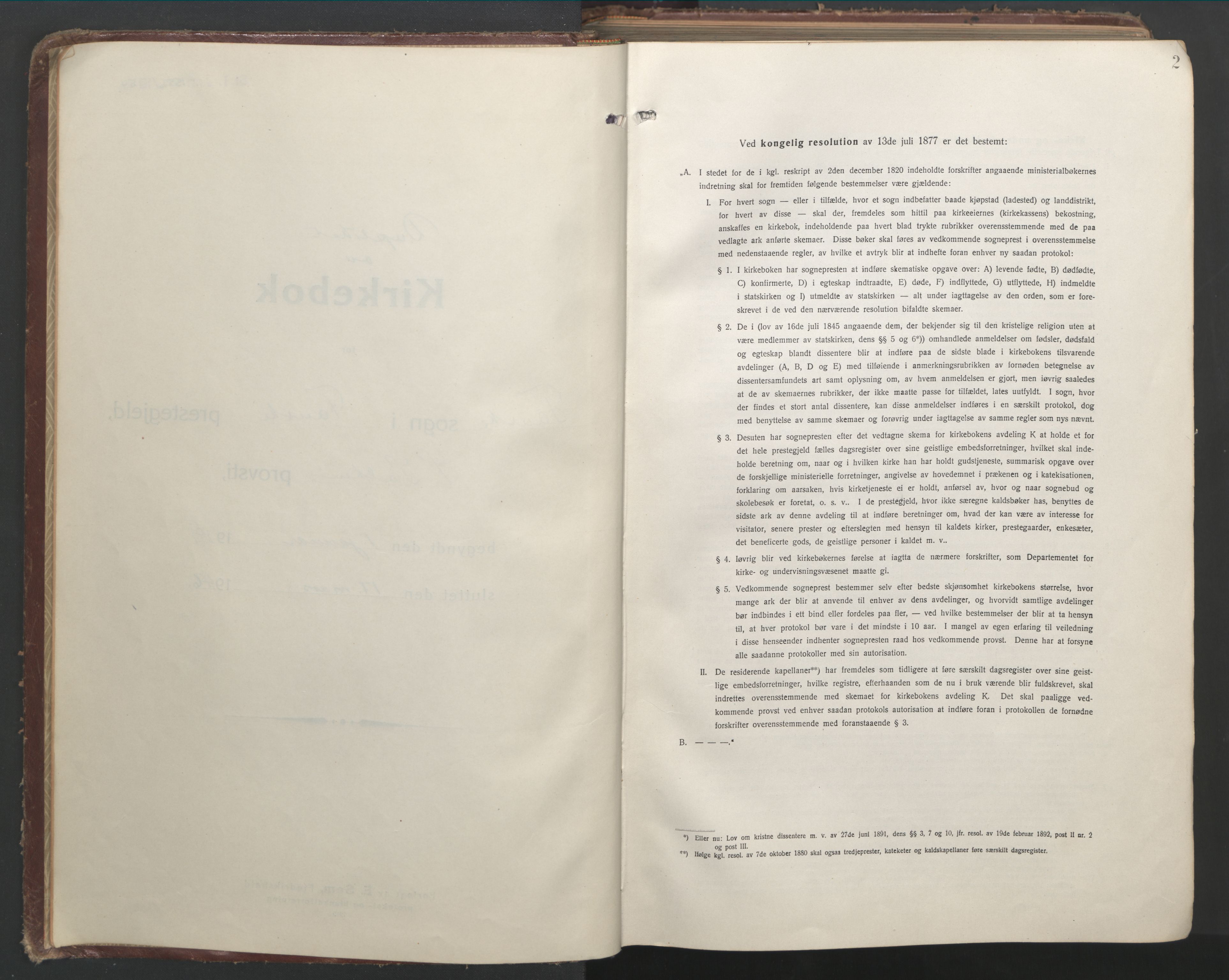 Ministerialprotokoller, klokkerbøker og fødselsregistre - Nordland, AV/SAT-A-1459/849/L0700: Parish register (copy) no. 849C01, 1919-1946, p. 2