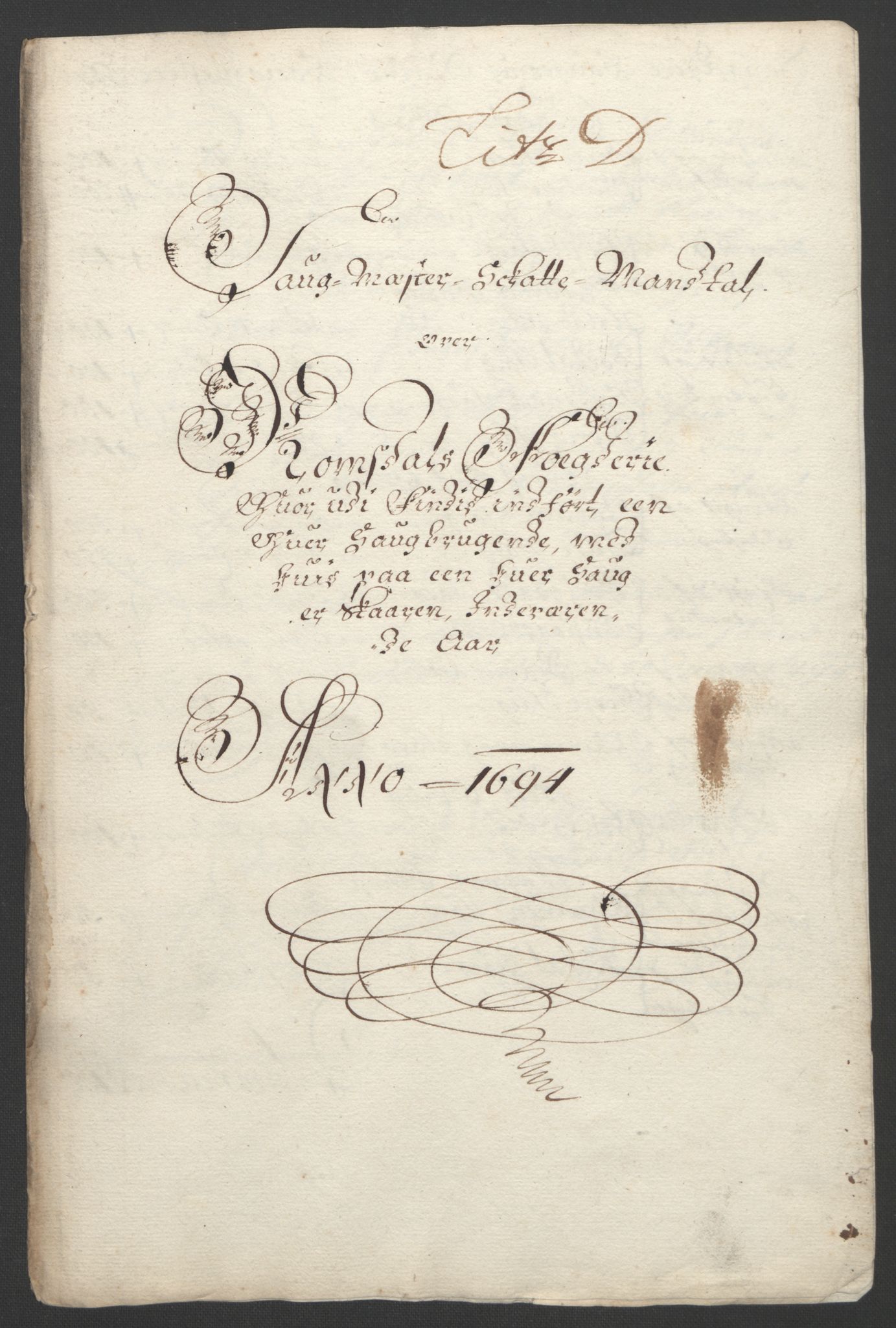 Rentekammeret inntil 1814, Reviderte regnskaper, Fogderegnskap, RA/EA-4092/R55/L3651: Fogderegnskap Romsdal, 1693-1694, p. 233