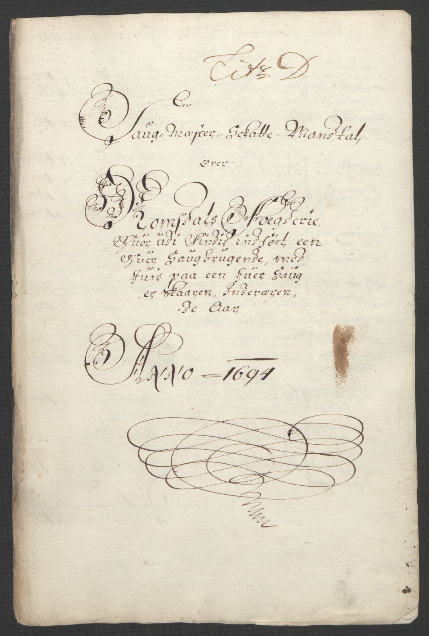 Rentekammeret inntil 1814, Reviderte regnskaper, Fogderegnskap, AV/RA-EA-4092/R55/L3651: Fogderegnskap Romsdal, 1693-1694, p. 233