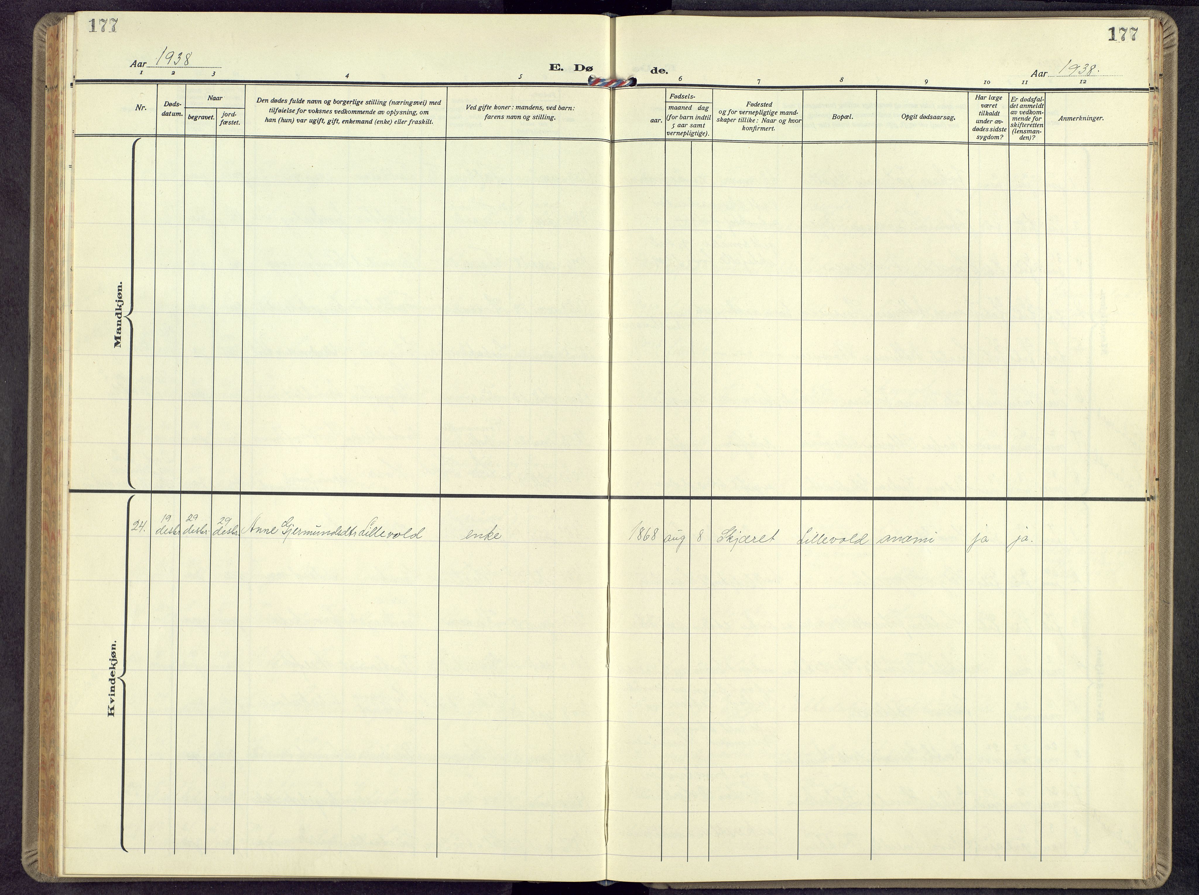 Trysil prestekontor, AV/SAH-PREST-046/H/Ha/Hab/L0012: Parish register (copy) no. 12, 1938-1959, p. 177