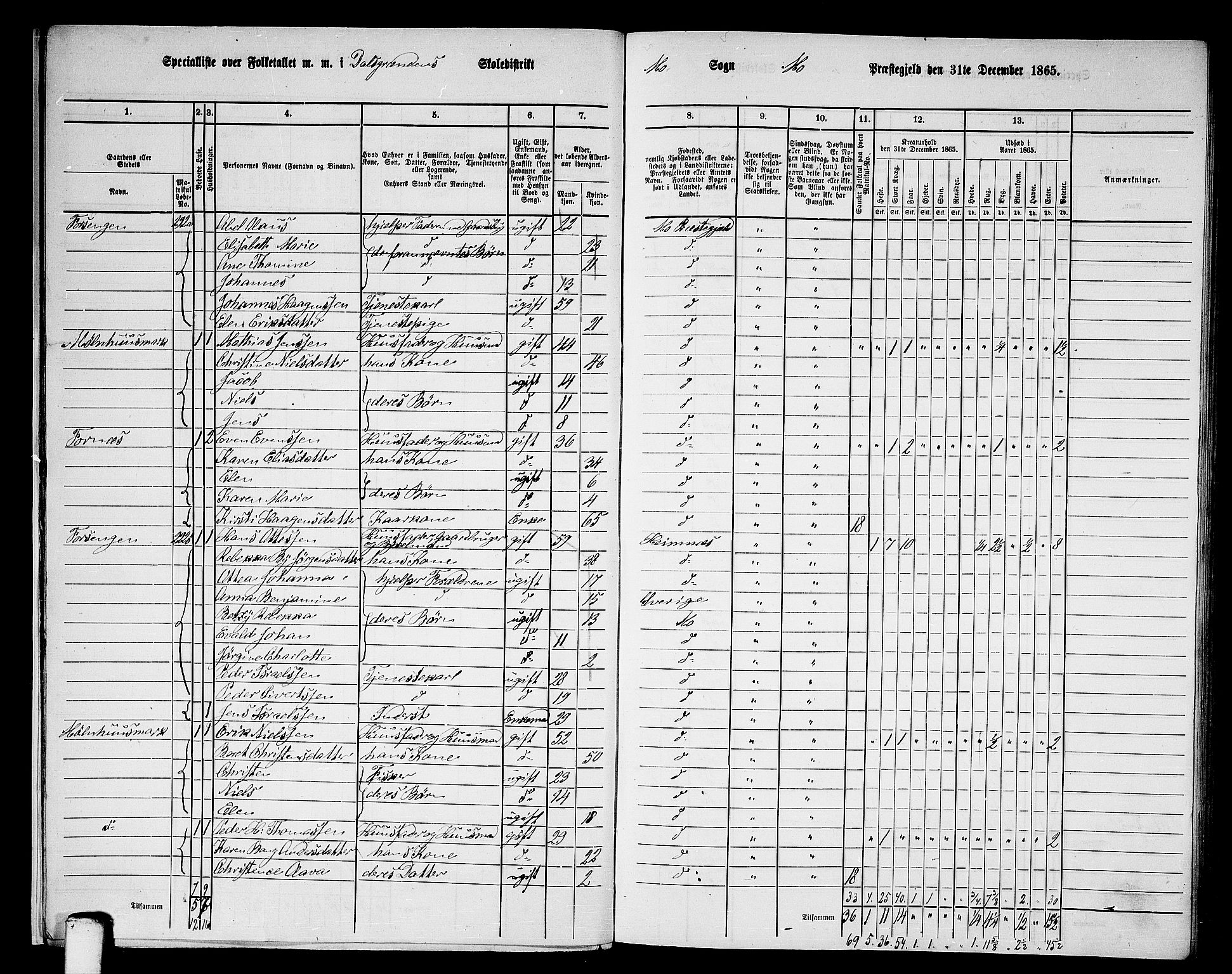 RA, 1865 census for Mo, 1865, p. 13