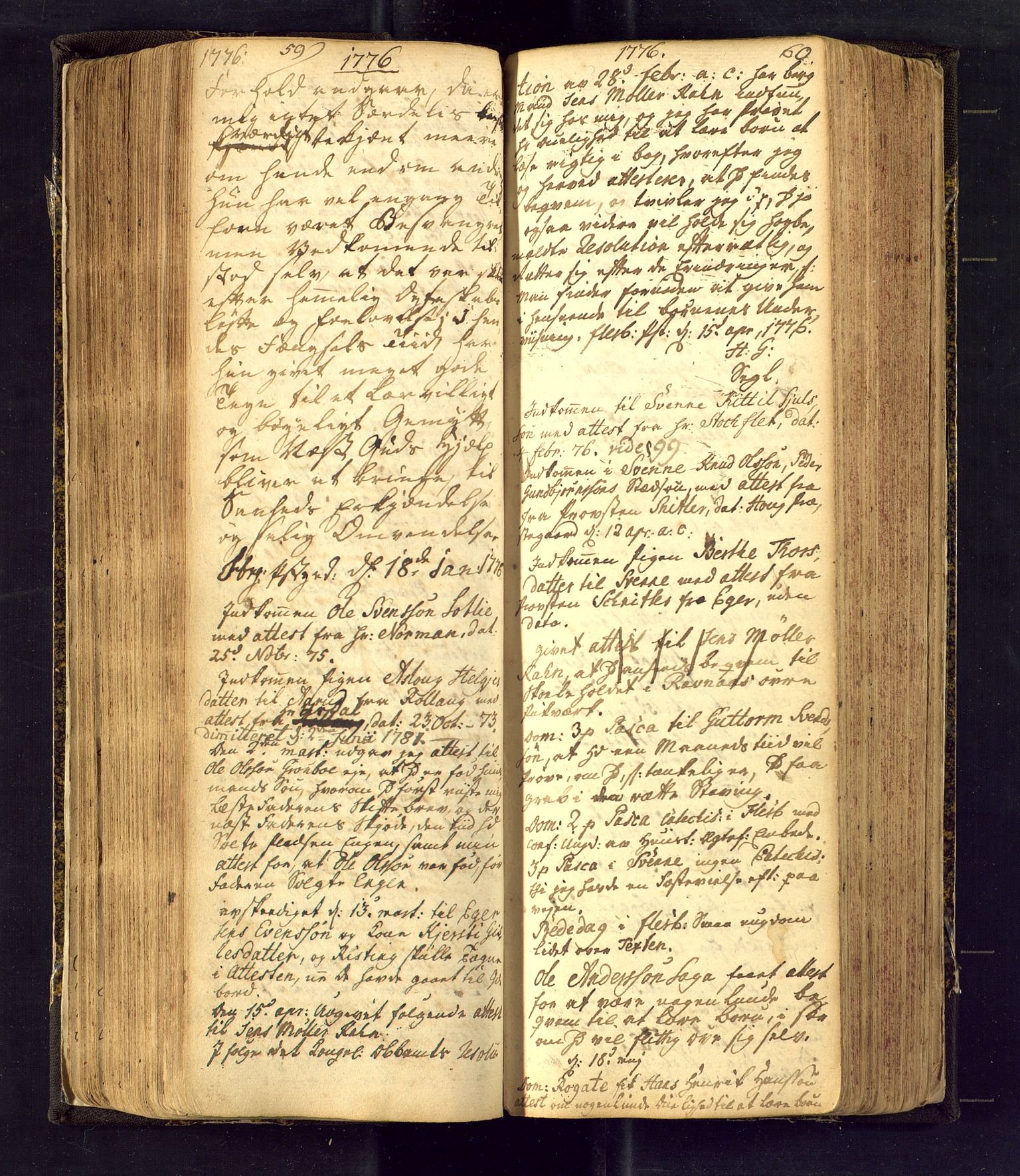 Flesberg kirkebøker, SAKO/A-18/F/Fa/L0002: Parish register (official) no. I 2, 1726-1747, p. 59-60