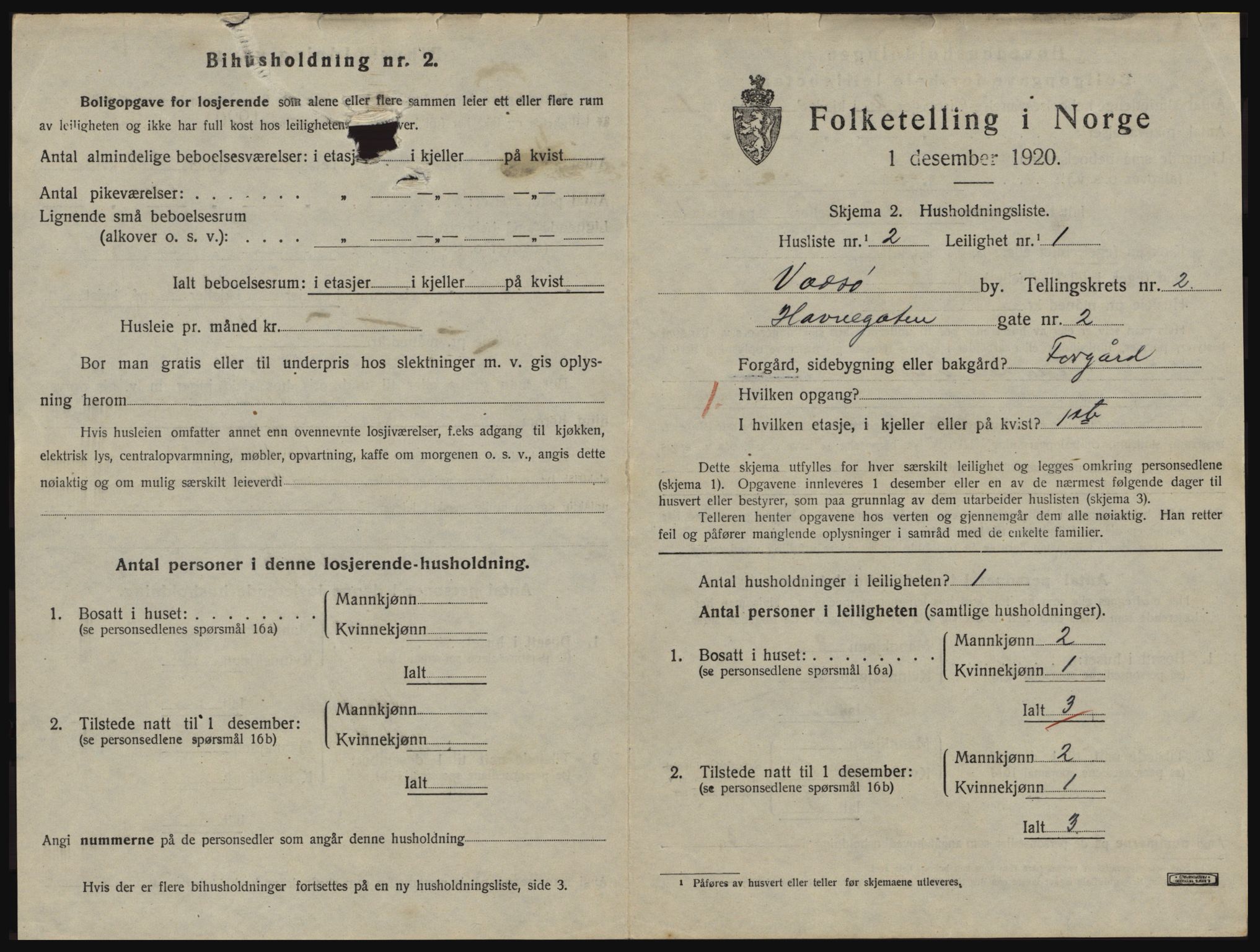 SATØ, 1920 census for Vadsø, 1920, p. 956