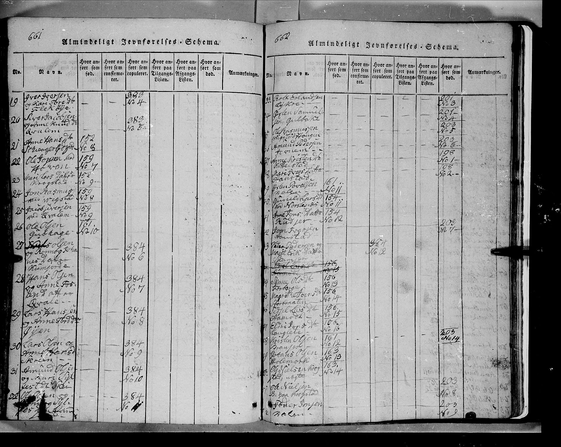 Lom prestekontor, AV/SAH-PREST-070/L/L0003: Parish register (copy) no. 3, 1815-1844, p. 661-662