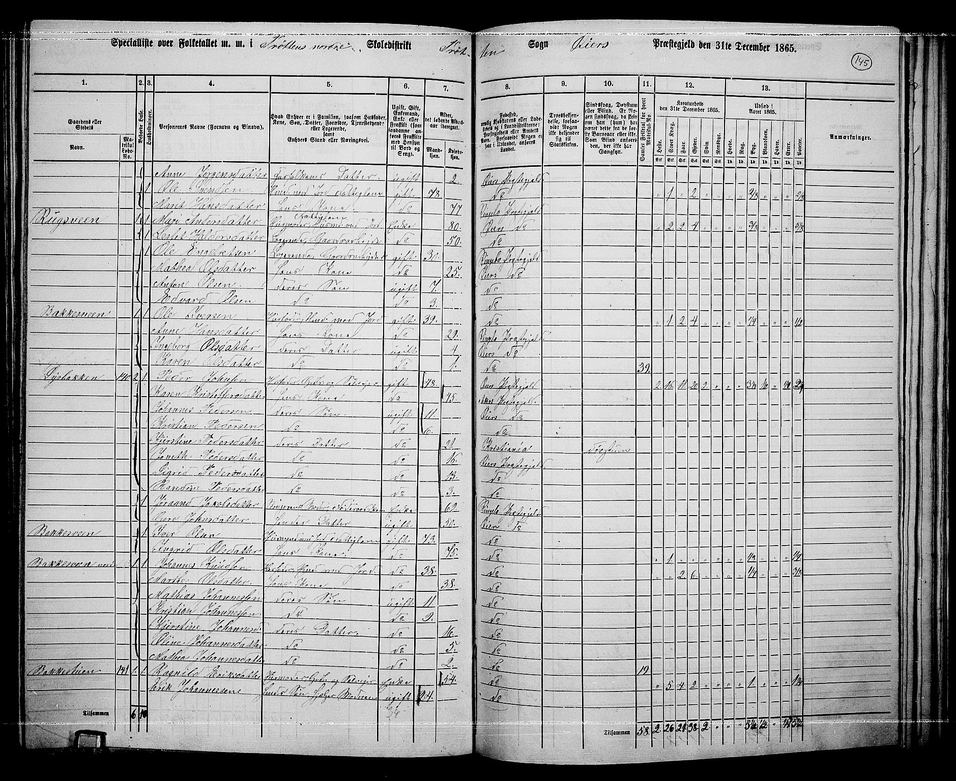 RA, 1865 census for Øyer, 1865, p. 131