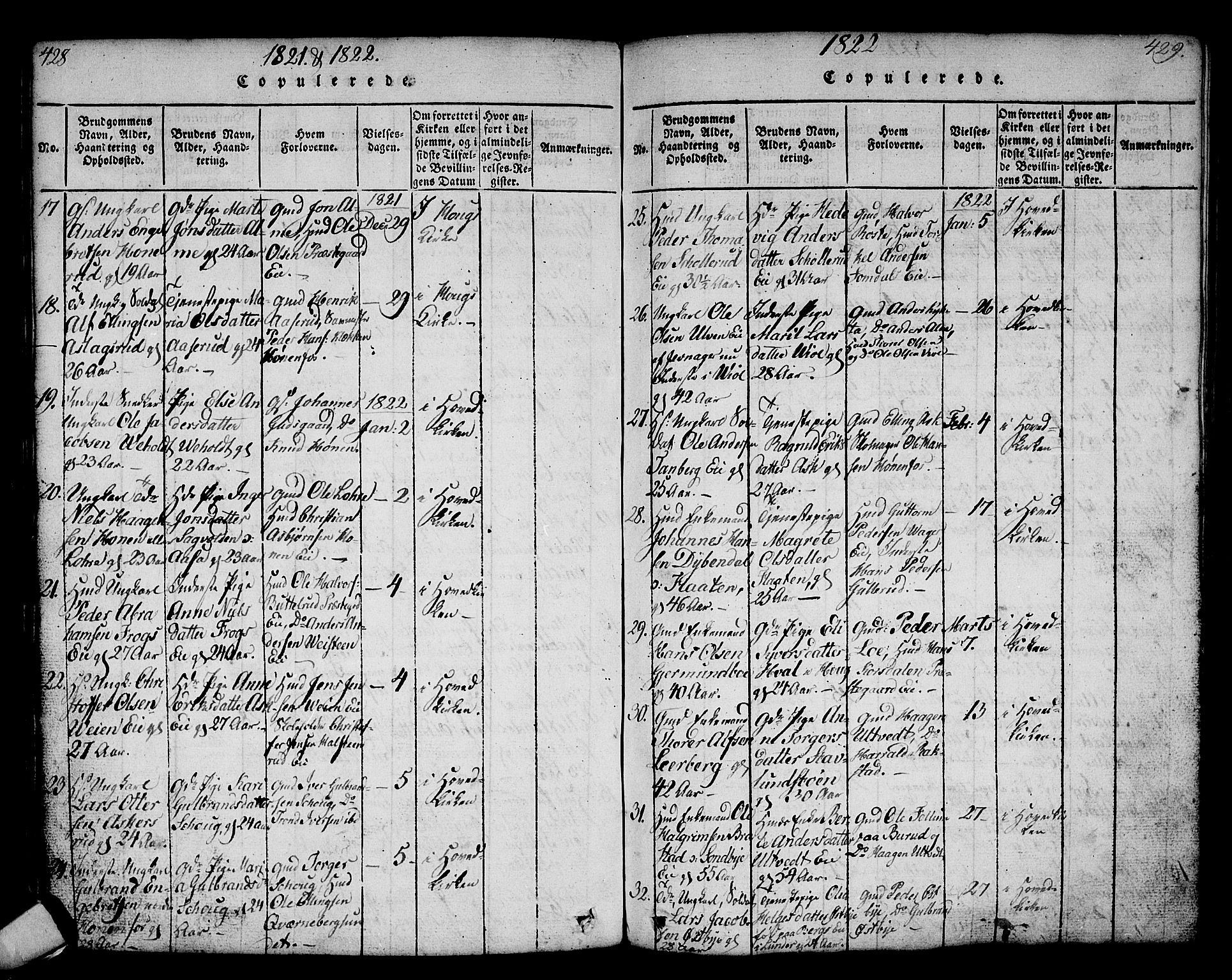 Norderhov kirkebøker, SAKO/A-237/G/Ga/L0002: Parish register (copy) no. I 2, 1814-1867, p. 428-429