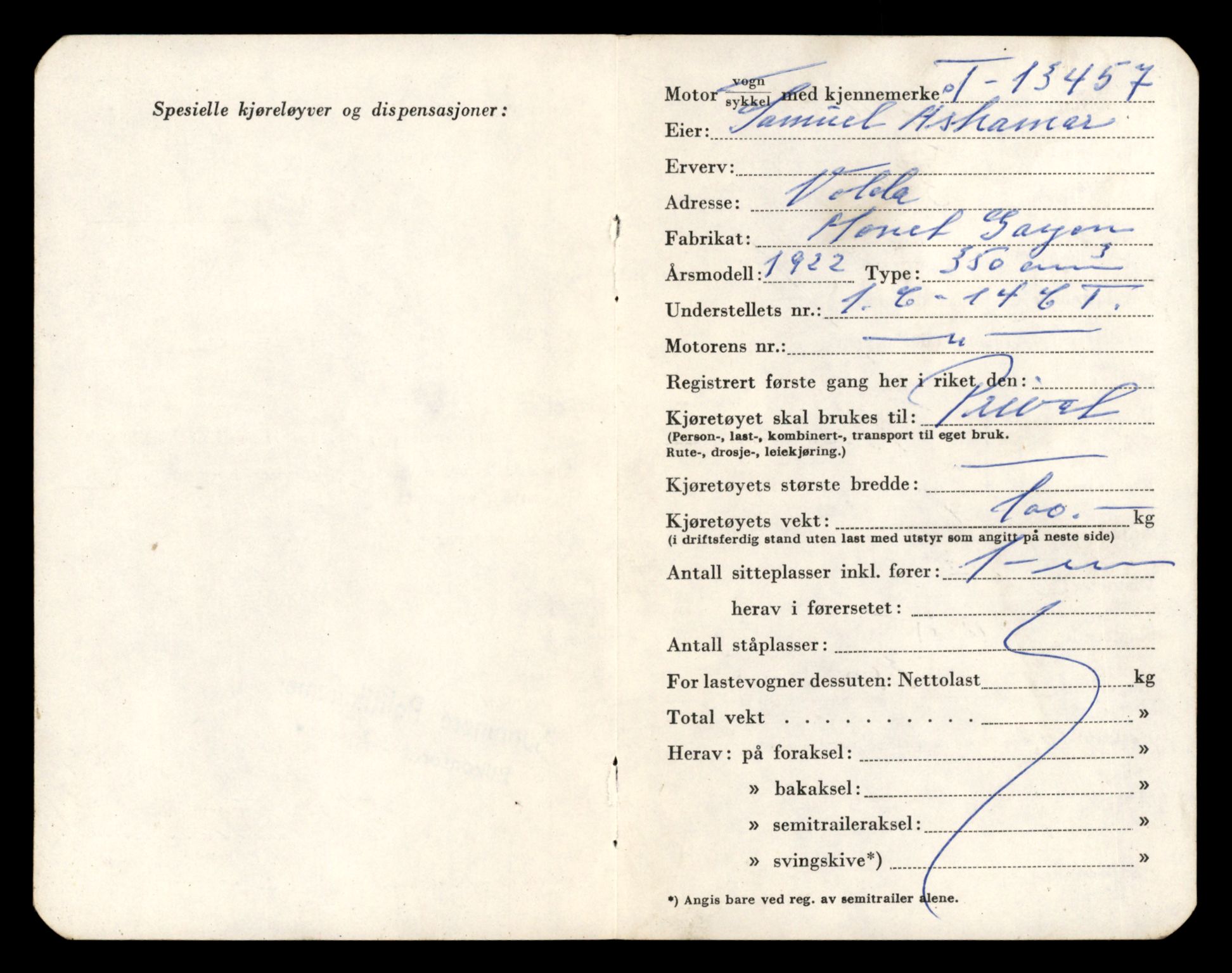 Møre og Romsdal vegkontor - Ålesund trafikkstasjon, AV/SAT-A-4099/F/Fe/L0039: Registreringskort for kjøretøy T 13361 - T 13530, 1927-1998, p. 1669