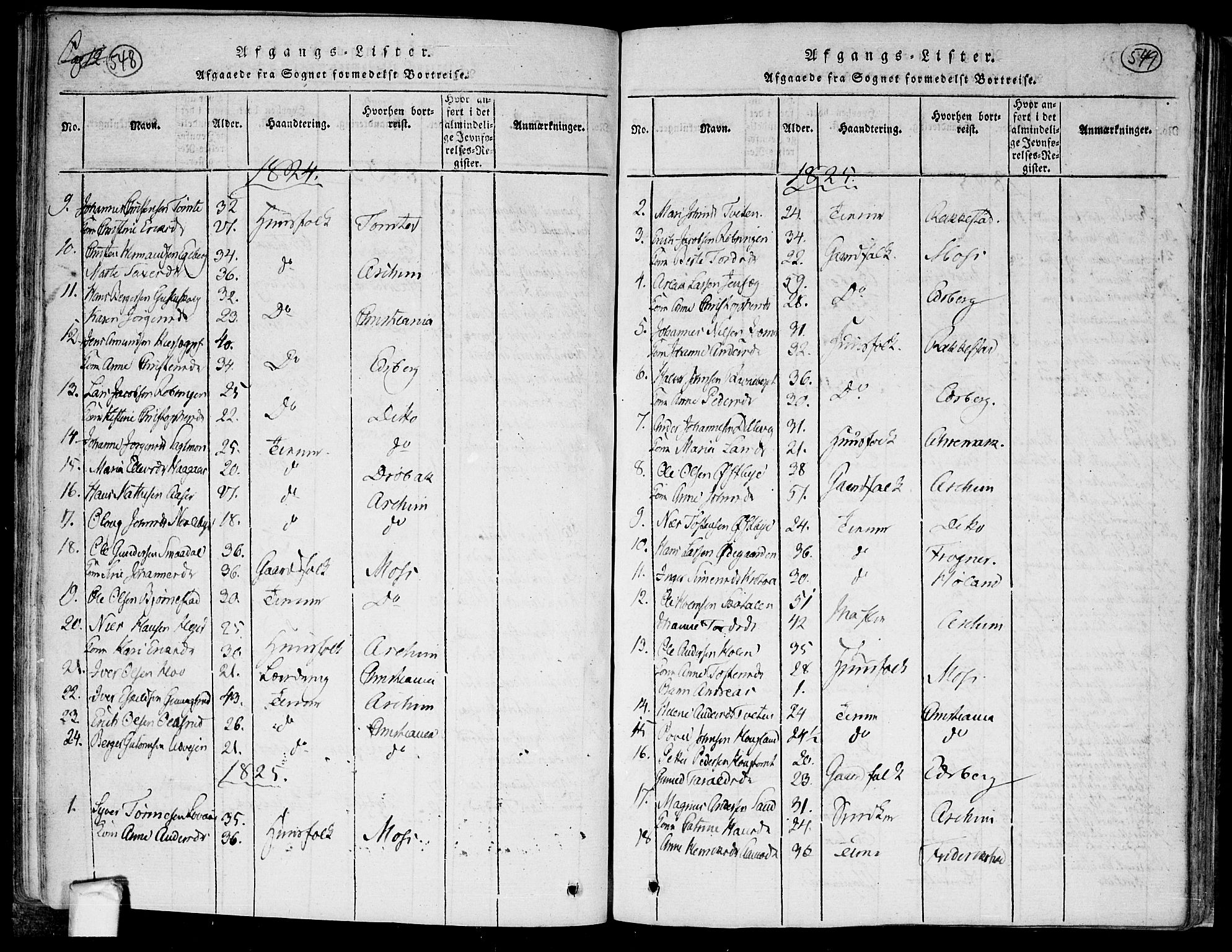 Trøgstad prestekontor Kirkebøker, SAO/A-10925/F/Fa/L0006: Parish register (official) no. I 6, 1815-1844, p. 548-549