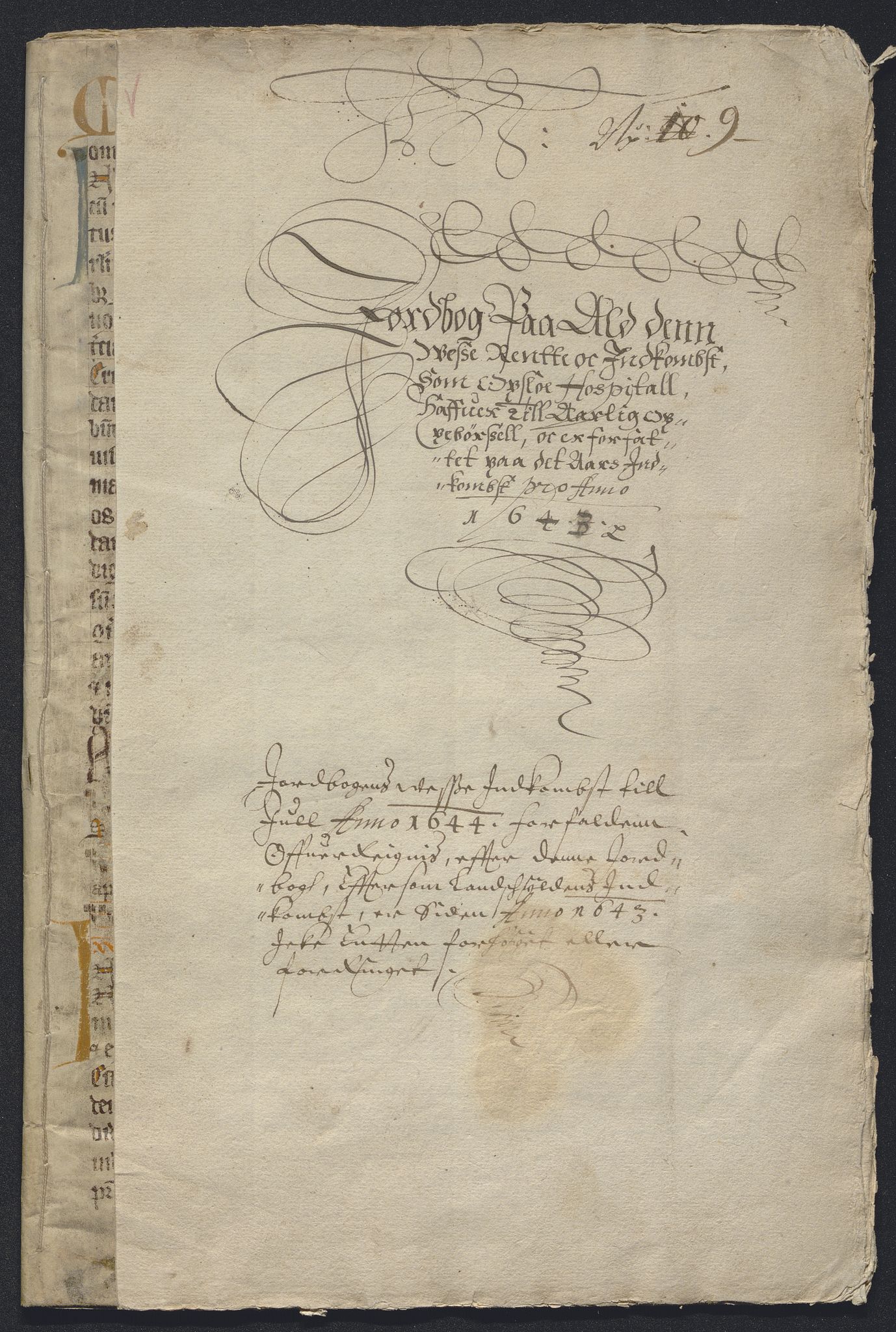 Oslo stiftsdireksjon, AV/SAO-A-11085/K/Kb/L0002/0012: Oslo Hospital / Jordebøker, 1643-1663, p. 1