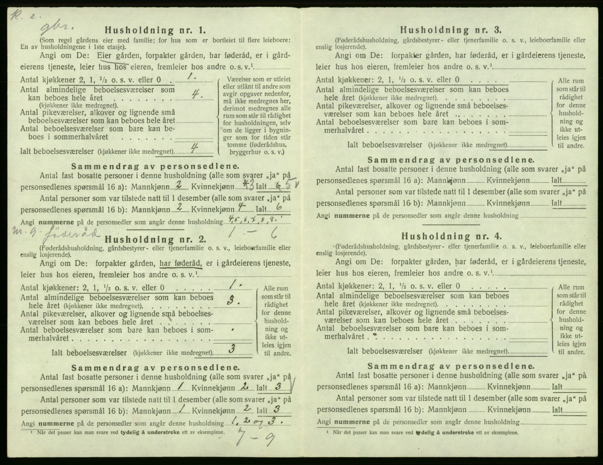 SAB, 1920 census for Fitjar, 1920, p. 272