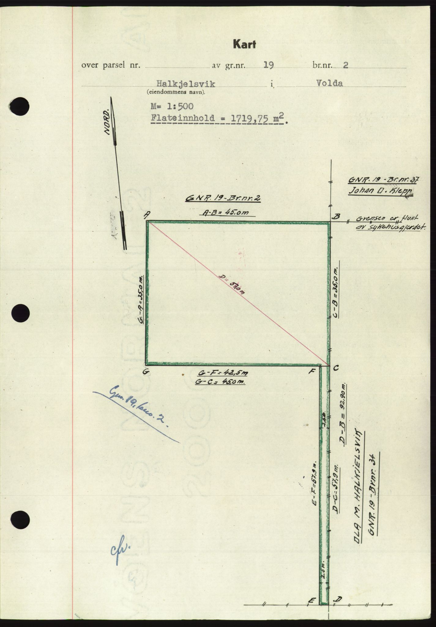 Søre Sunnmøre sorenskriveri, AV/SAT-A-4122/1/2/2C/L0084: Mortgage book no. 10A, 1949-1949, Diary no: : 779/1949