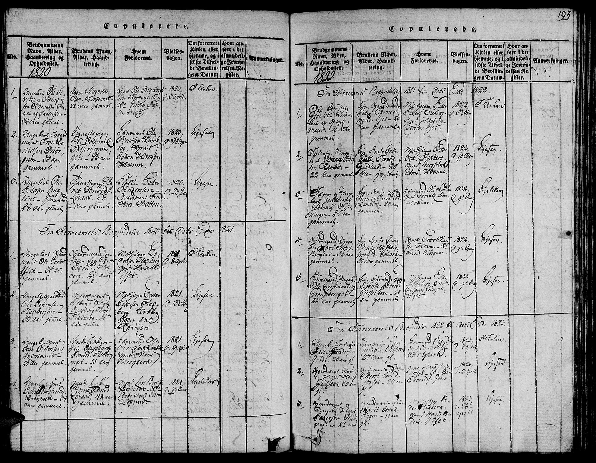 Ministerialprotokoller, klokkerbøker og fødselsregistre - Sør-Trøndelag, SAT/A-1456/685/L0954: Parish register (official) no. 685A03 /1, 1817-1829, p. 193