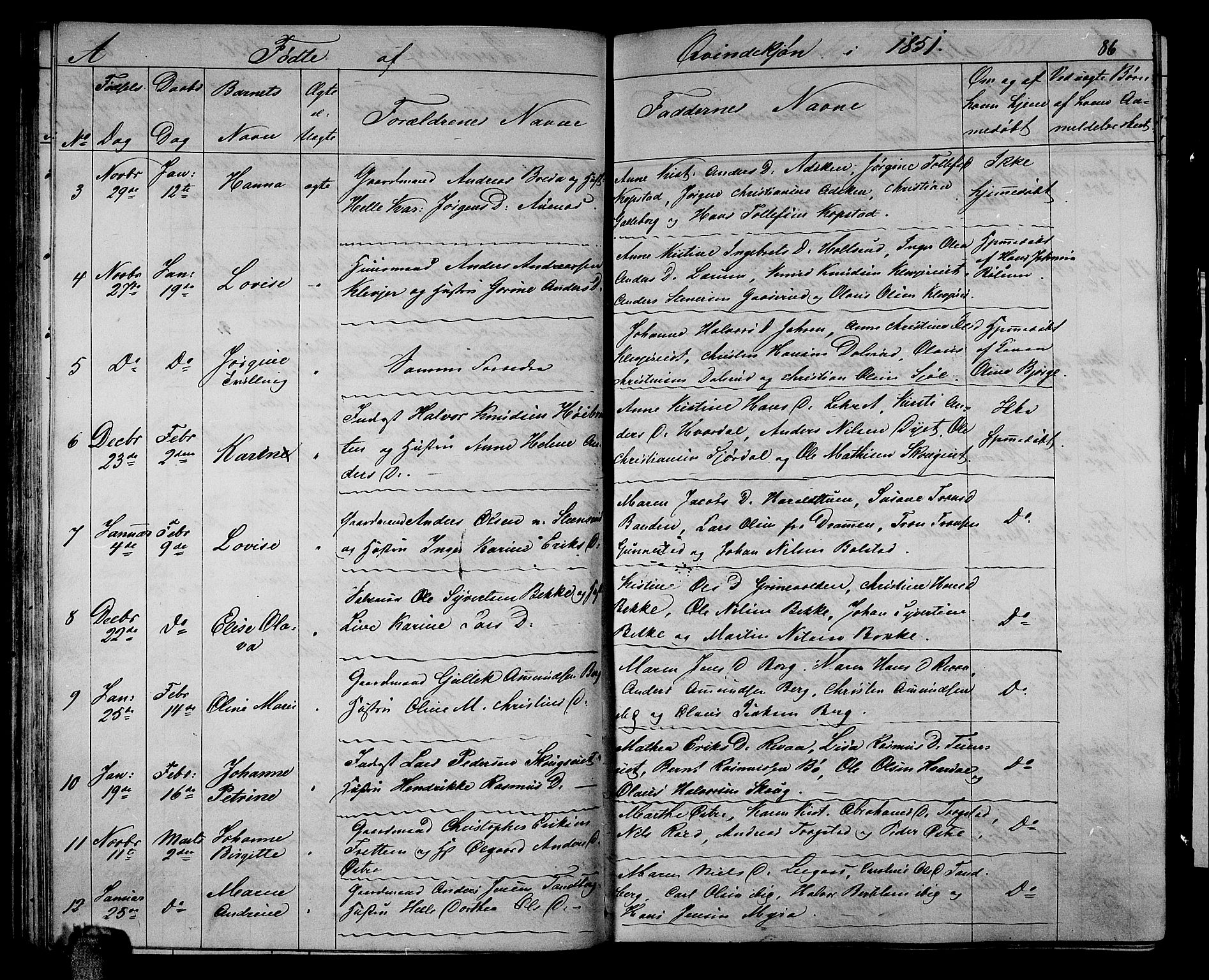 Sande Kirkebøker, AV/SAKO-A-53/G/Ga/L0002: Parish register (copy) no. 2, 1847-1863, p. 86