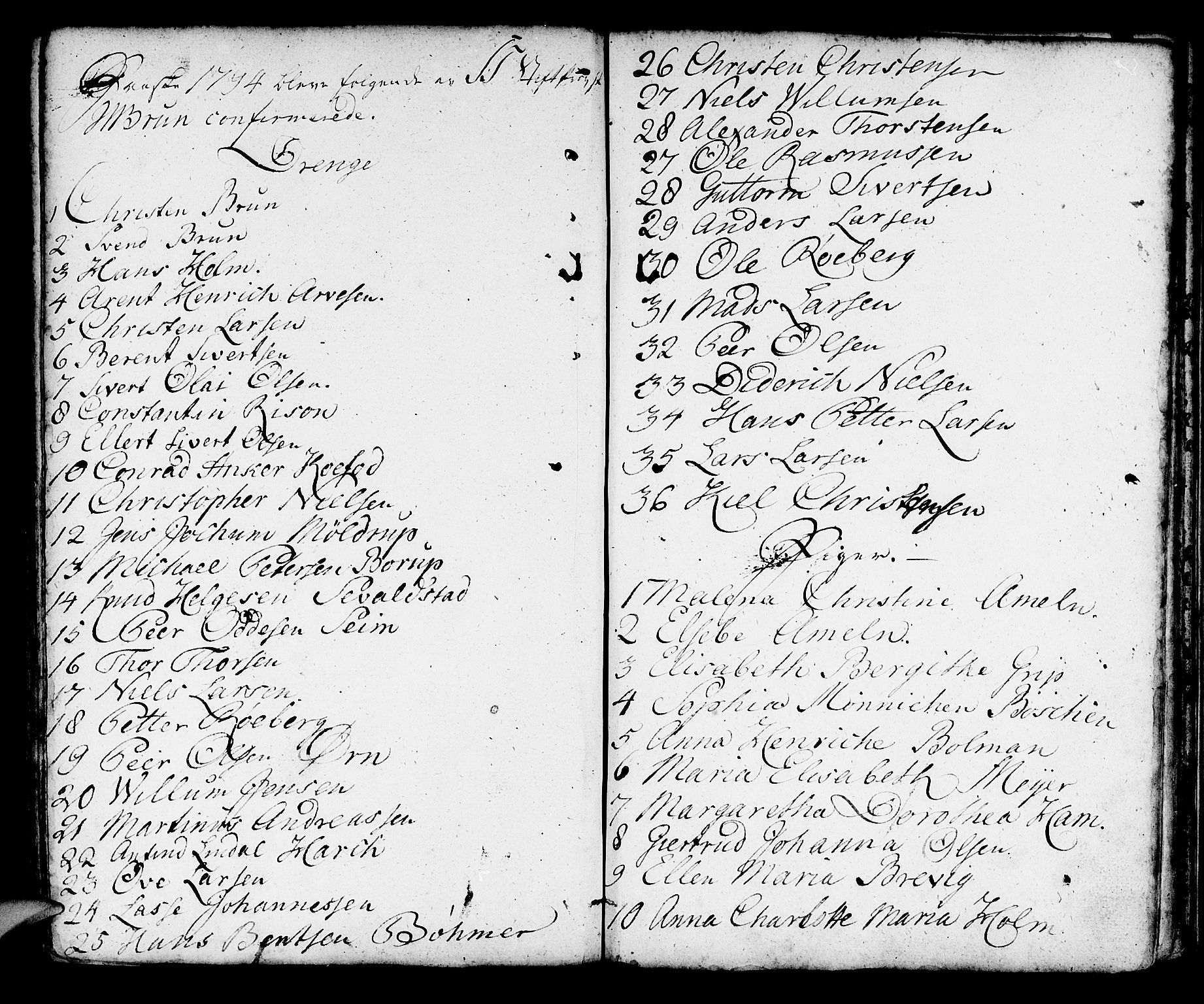 Korskirken sokneprestembete, SAB/A-76101/H/Haa/L0007: Parish register (official) no. A 7, 1736-1839, p. 97