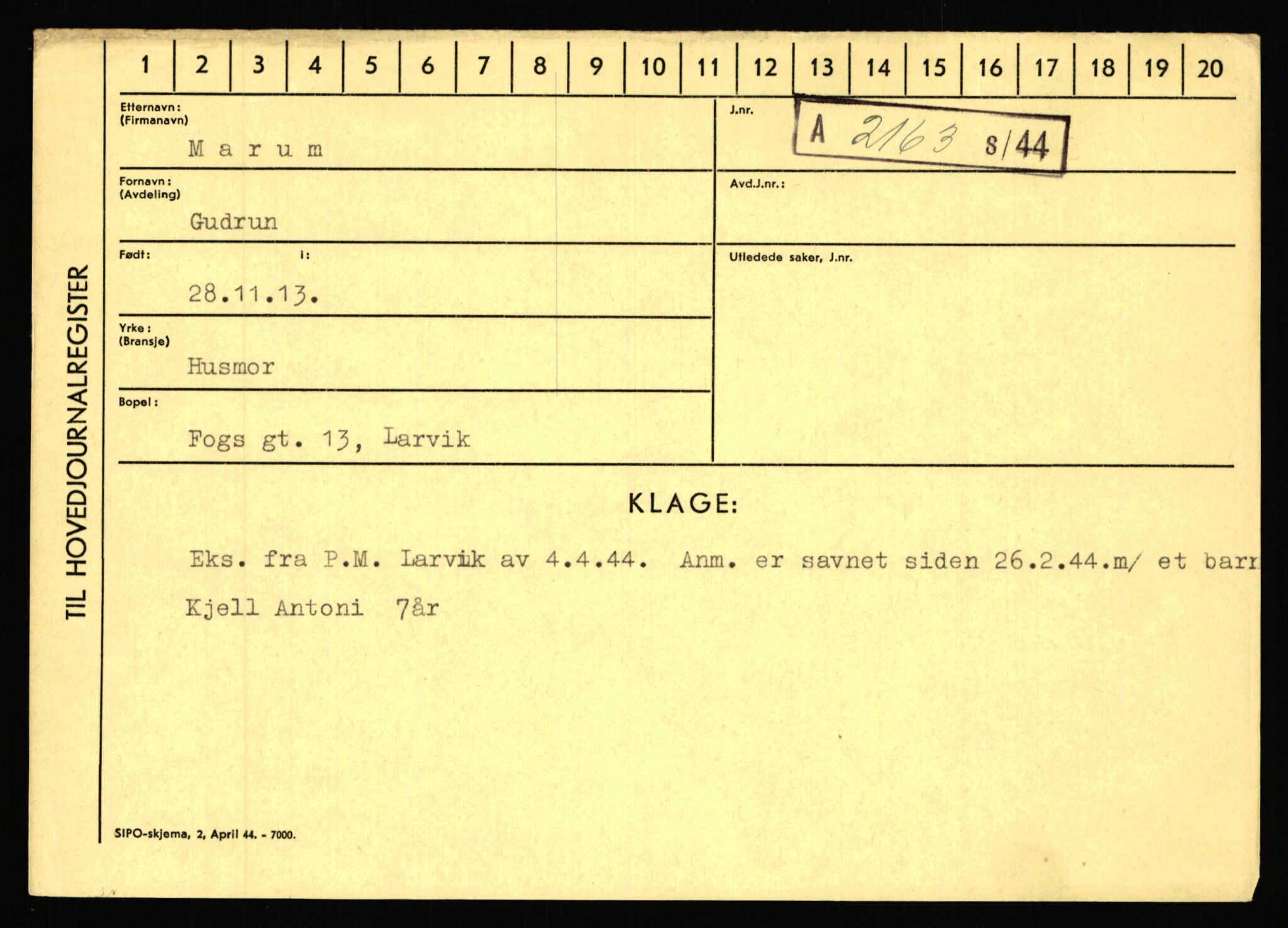 Statspolitiet - Hovedkontoret / Osloavdelingen, AV/RA-S-1329/C/Ca/L0010: Lind - Moksnes, 1943-1945, p. 3146