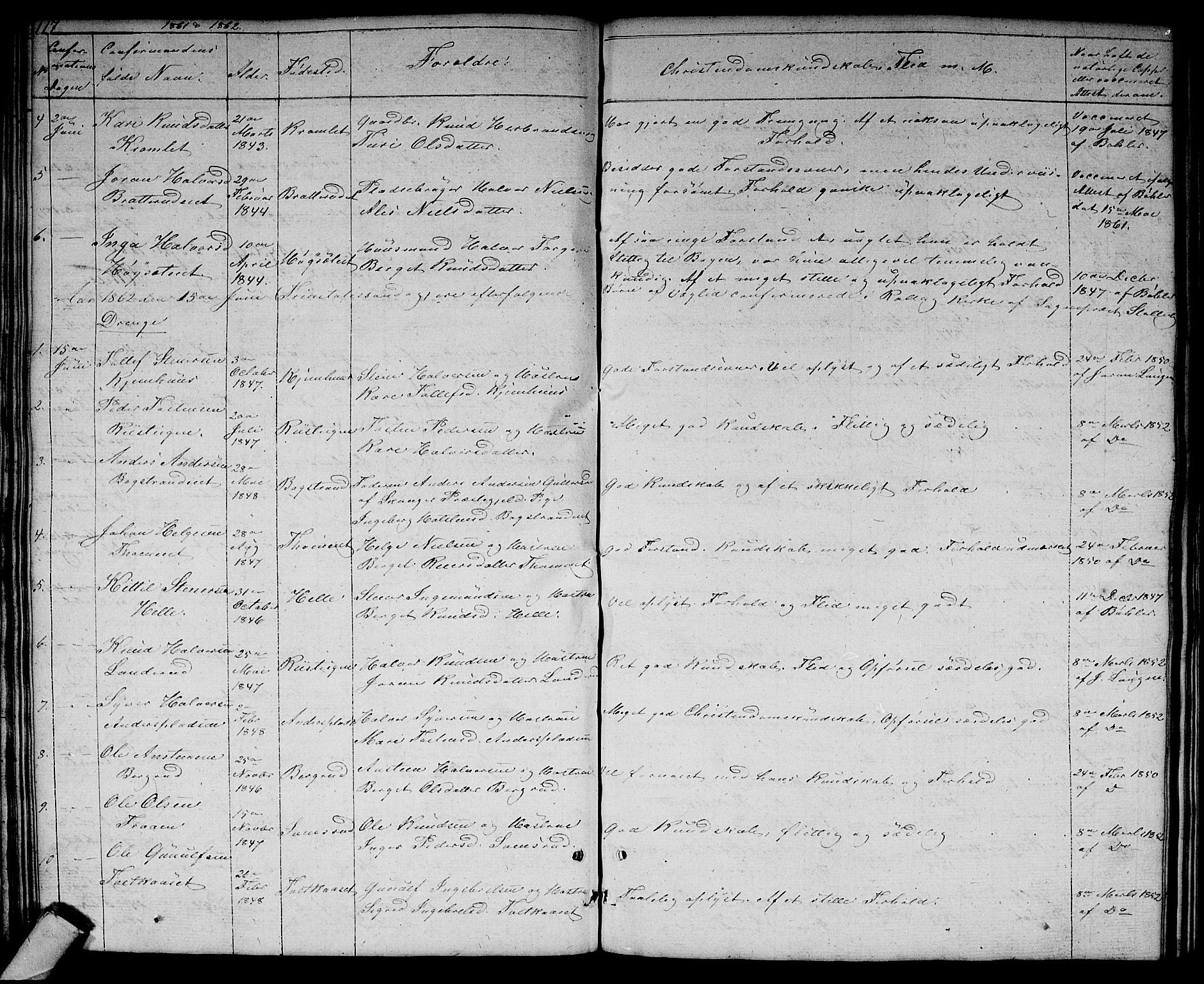 Rollag kirkebøker, SAKO/A-240/G/Gb/L0001: Parish register (copy) no. II 1, 1836-1877, p. 117