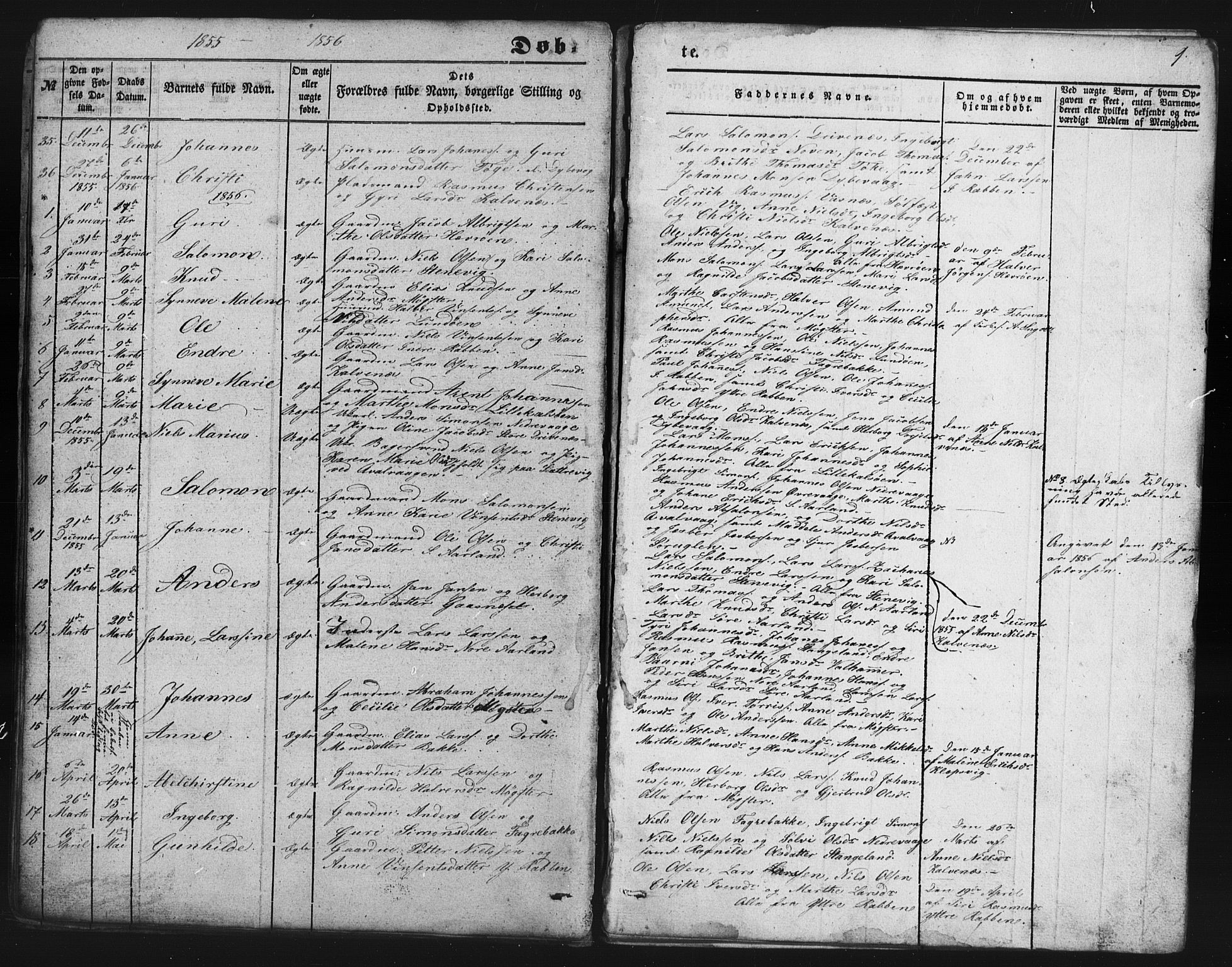 Austevoll Sokneprestembete, SAB/A-74201/H/Hab: Parish register (copy) no. B 1, 1852-1864, p. 9