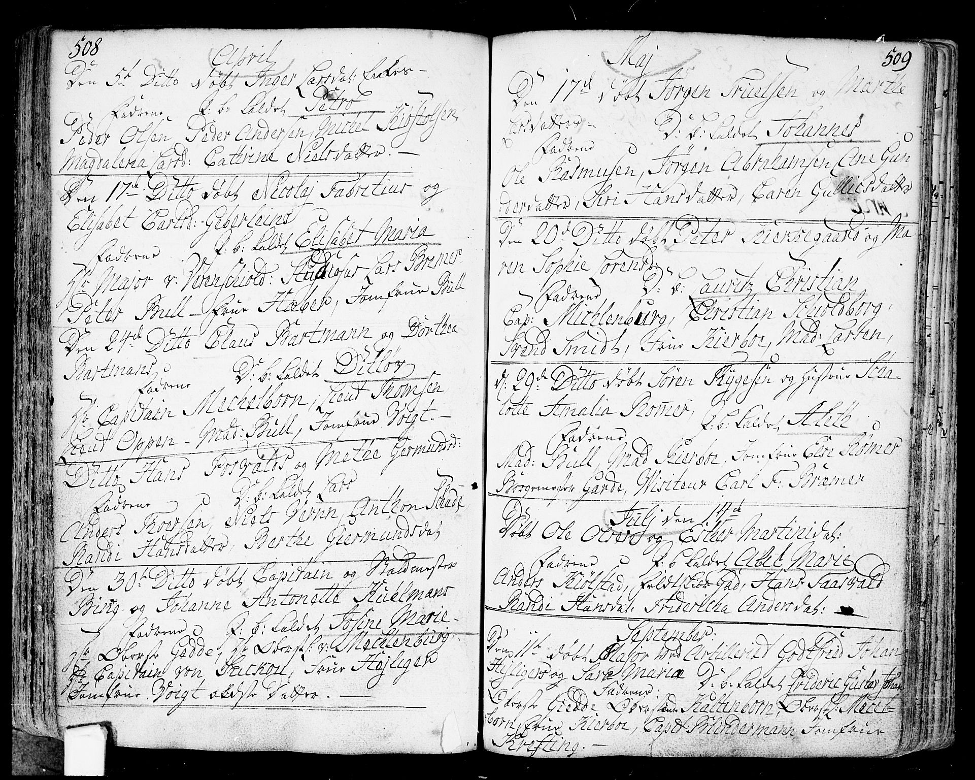 Fredrikstad prestekontor Kirkebøker, AV/SAO-A-11082/F/Fa/L0002: Parish register (official) no. 2, 1750-1804, p. 508-509