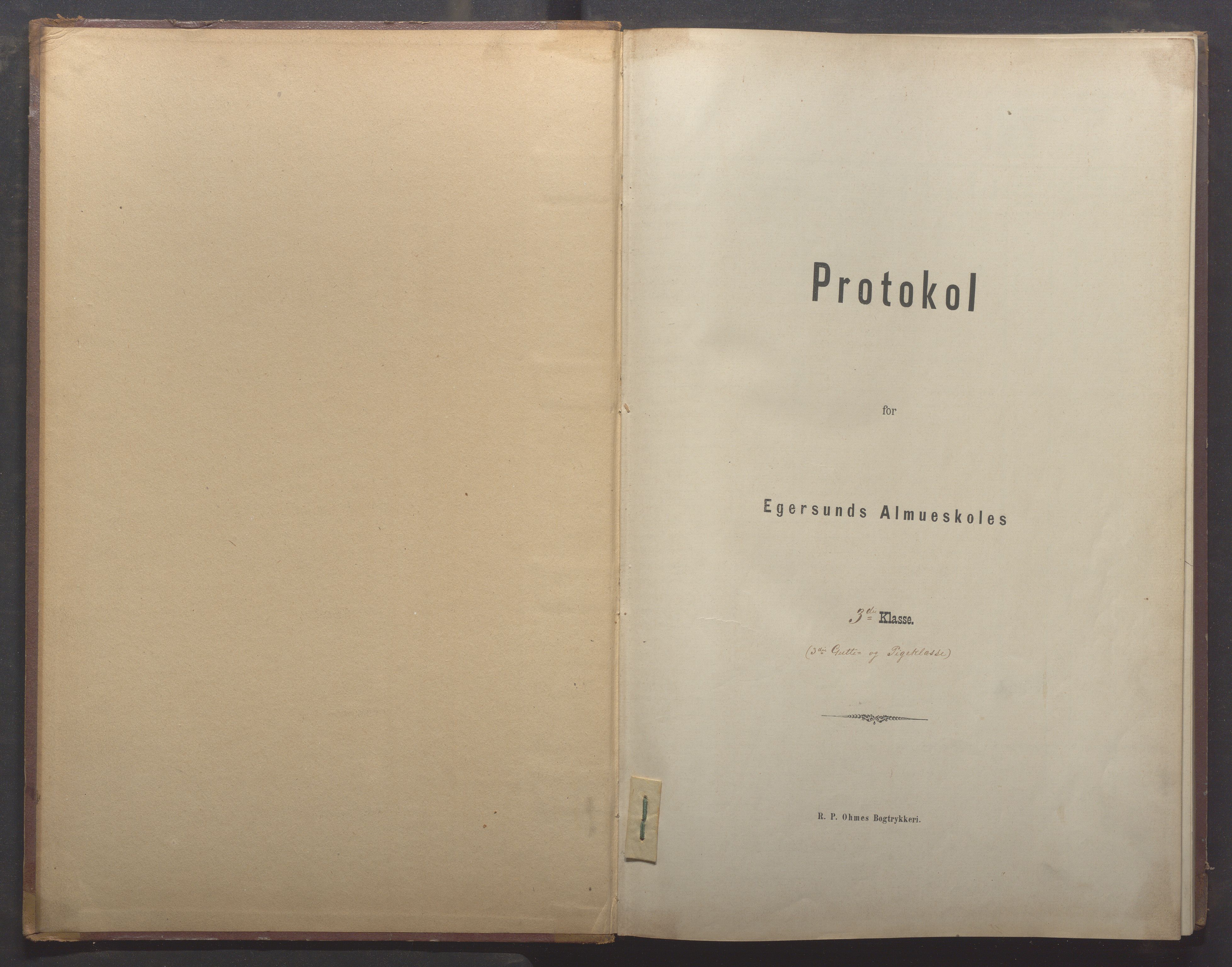 Egersund kommune (Ladested) - Egersund almueskole/folkeskole, IKAR/K-100521/H/L0024: Skoleprotokoll - Almueskolen, 3. klasse, 1887-1892