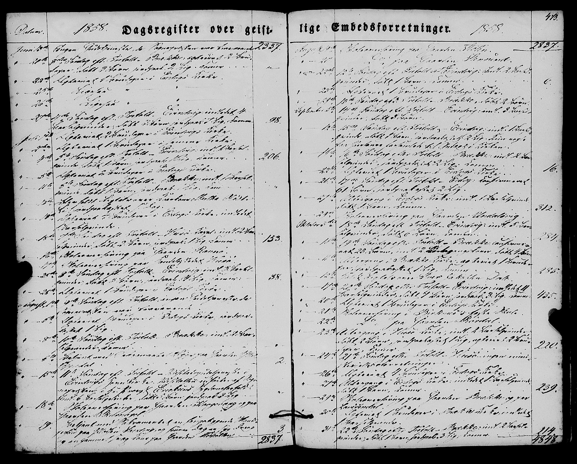 Gulen sokneprestembete, AV/SAB-A-80201/H/Haa/Haaa/L0021: Parish register (official) no. A 21, 1848-1858, p. 473