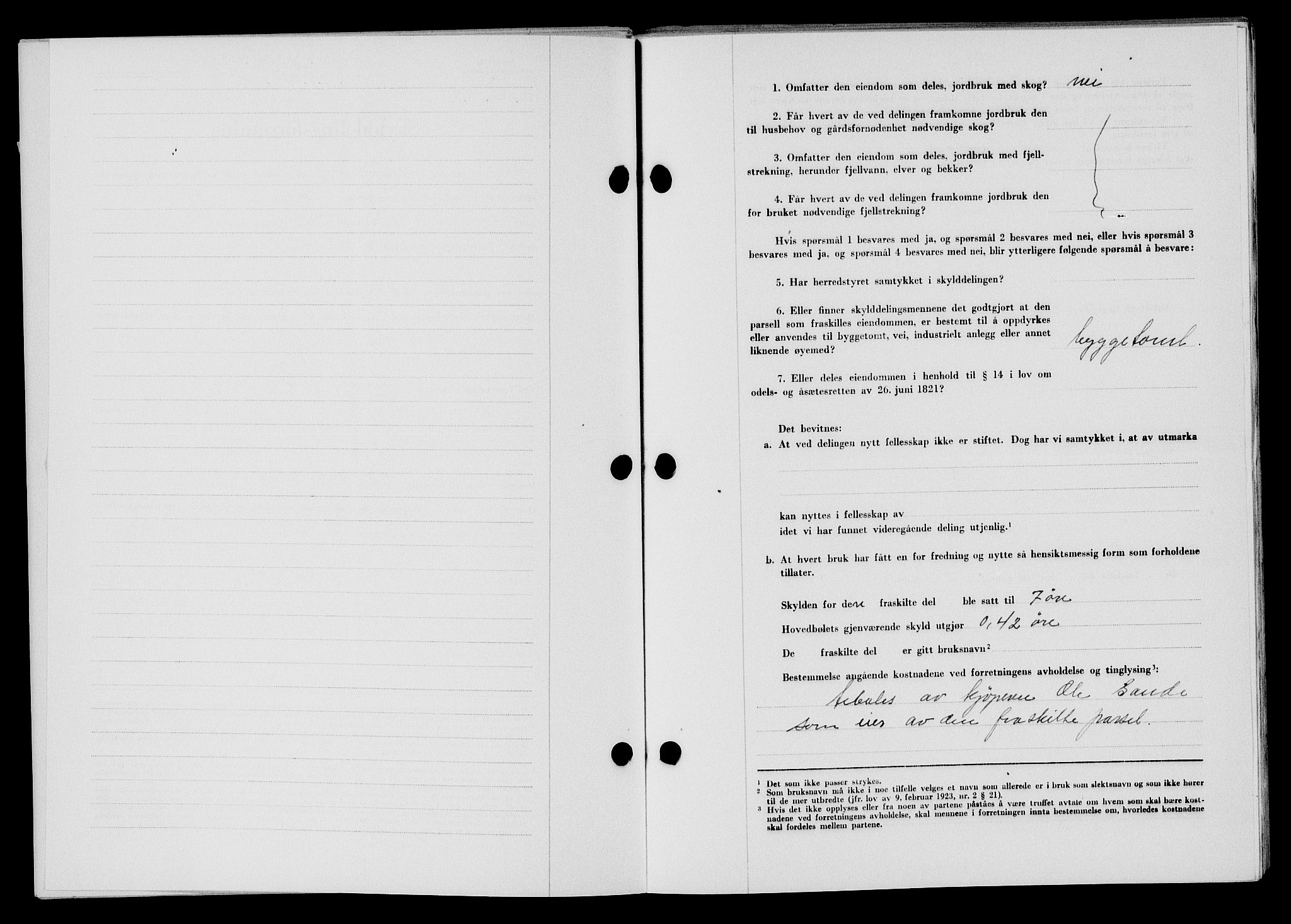Flekkefjord sorenskriveri, SAK/1221-0001/G/Gb/Gba/L0061: Mortgage book no. A-9, 1946-1947, Diary no: : 32/1947