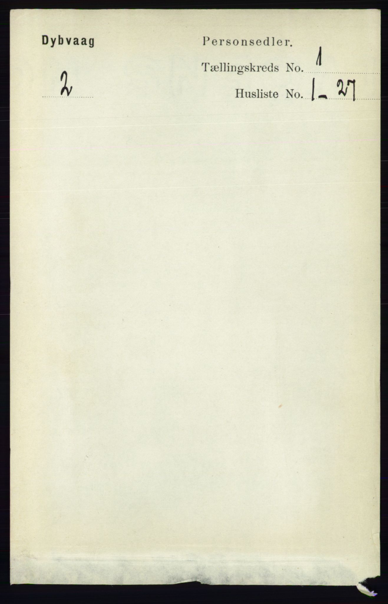 RA, 1891 census for 0915 Dypvåg, 1891, p. 105