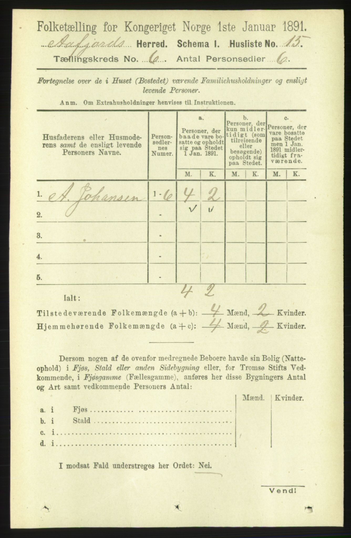 RA, 1891 census for 1630 Åfjord, 1891, p. 1453