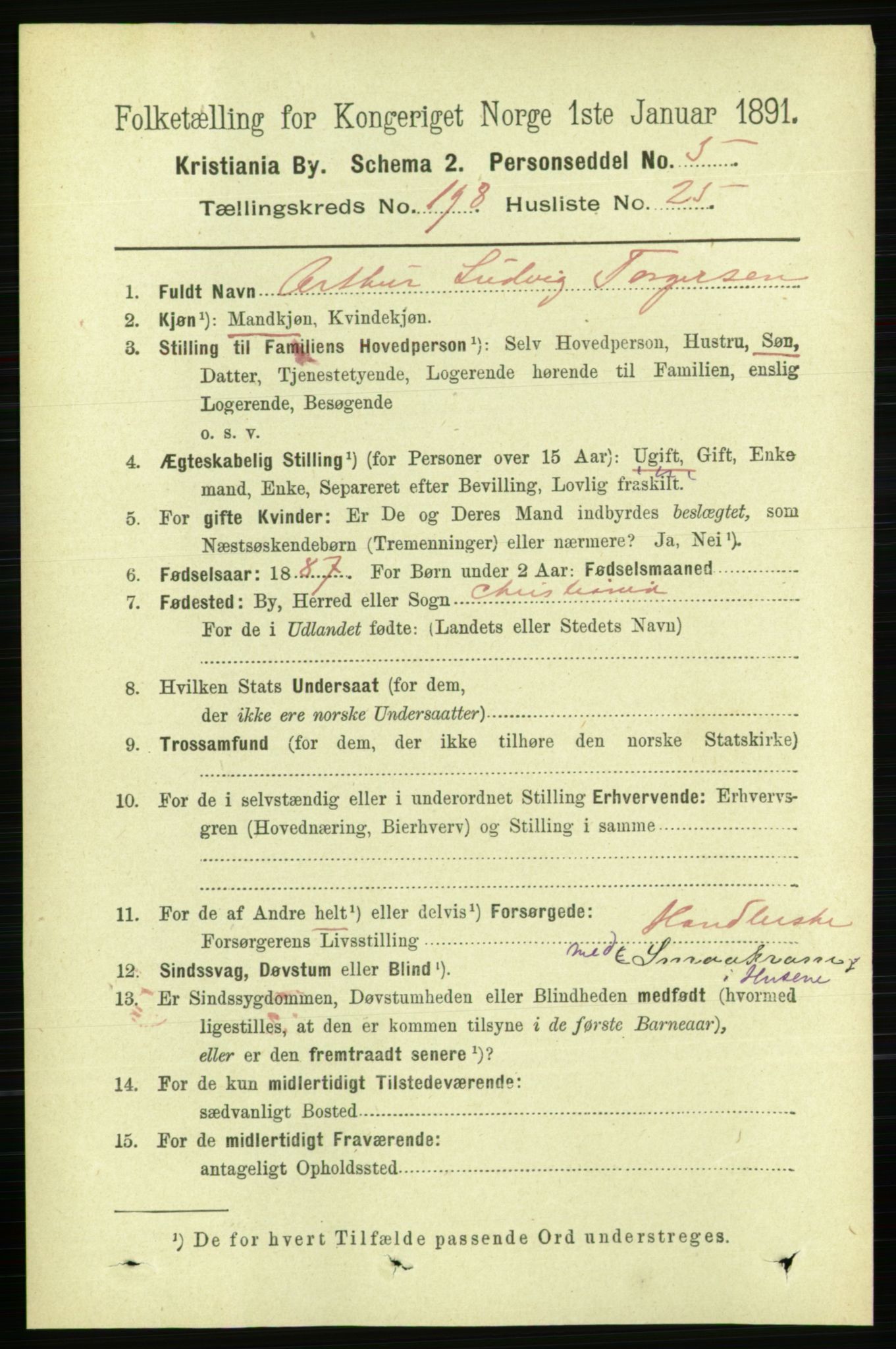 RA, 1891 census for 0301 Kristiania, 1891, p. 119676