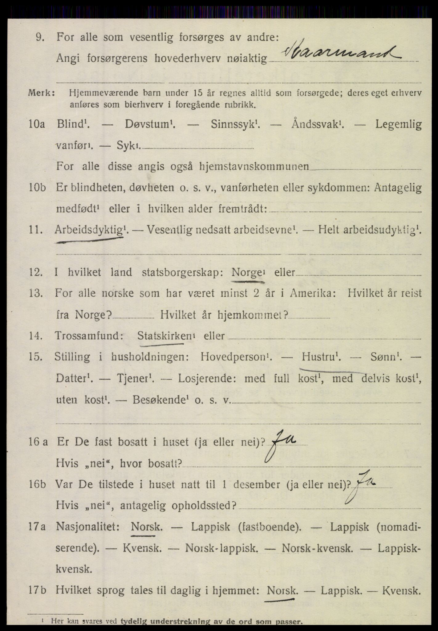 SAT, 1920 census for Hemnes, 1920, p. 6925