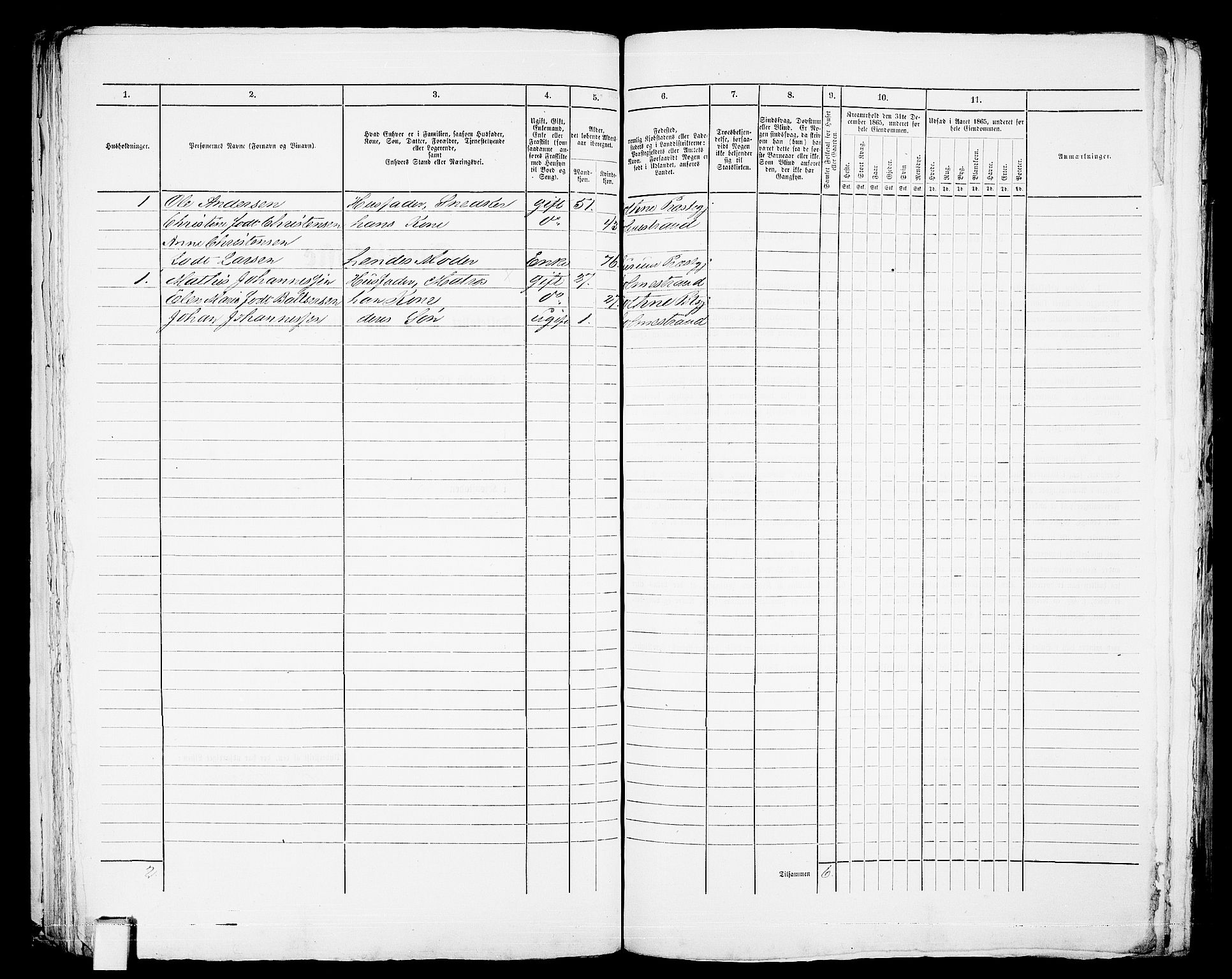 RA, 1865 census for Botne/Holmestrand, 1865, p. 138