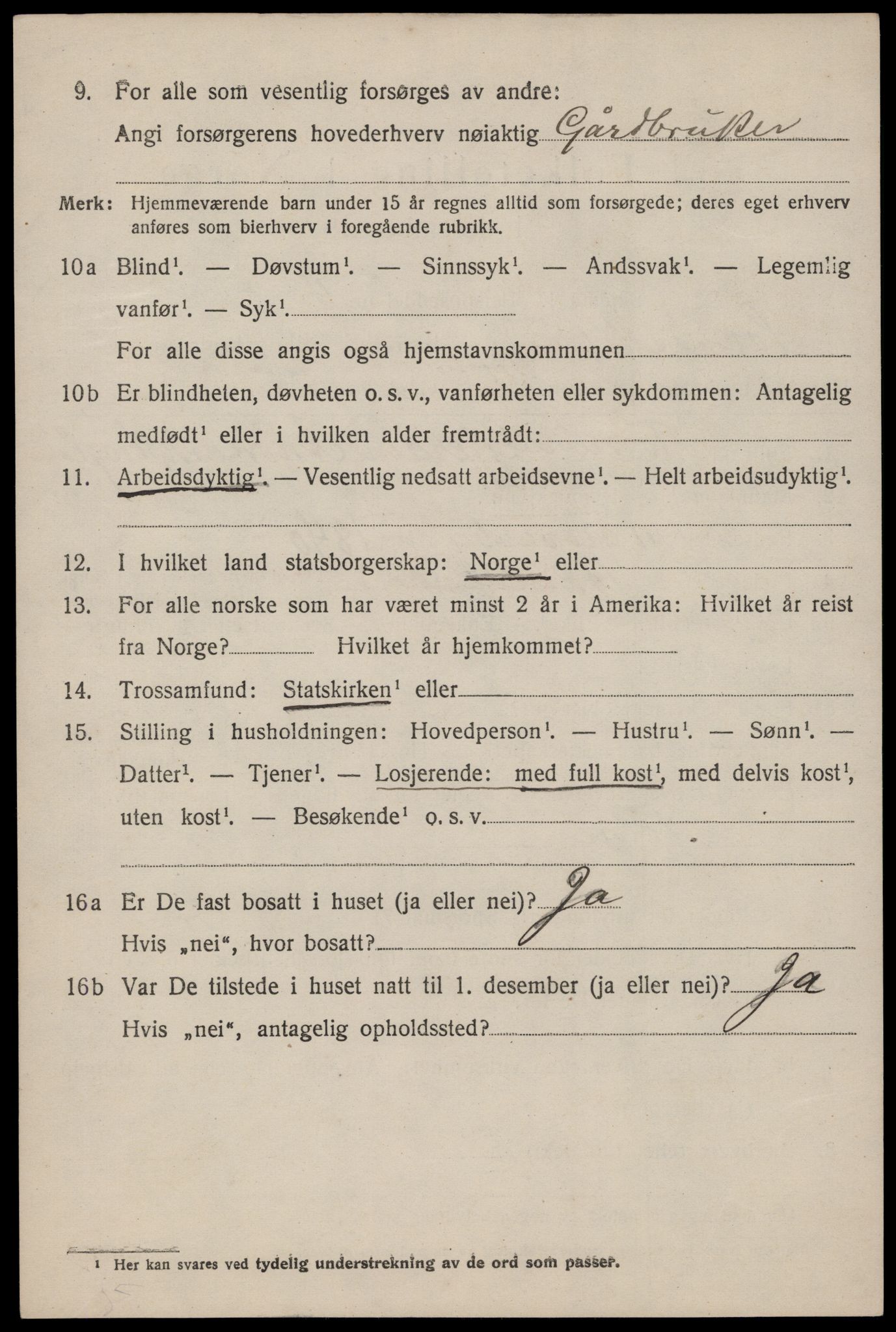 SAST, 1920 census for Sokndal, 1920, p. 4212